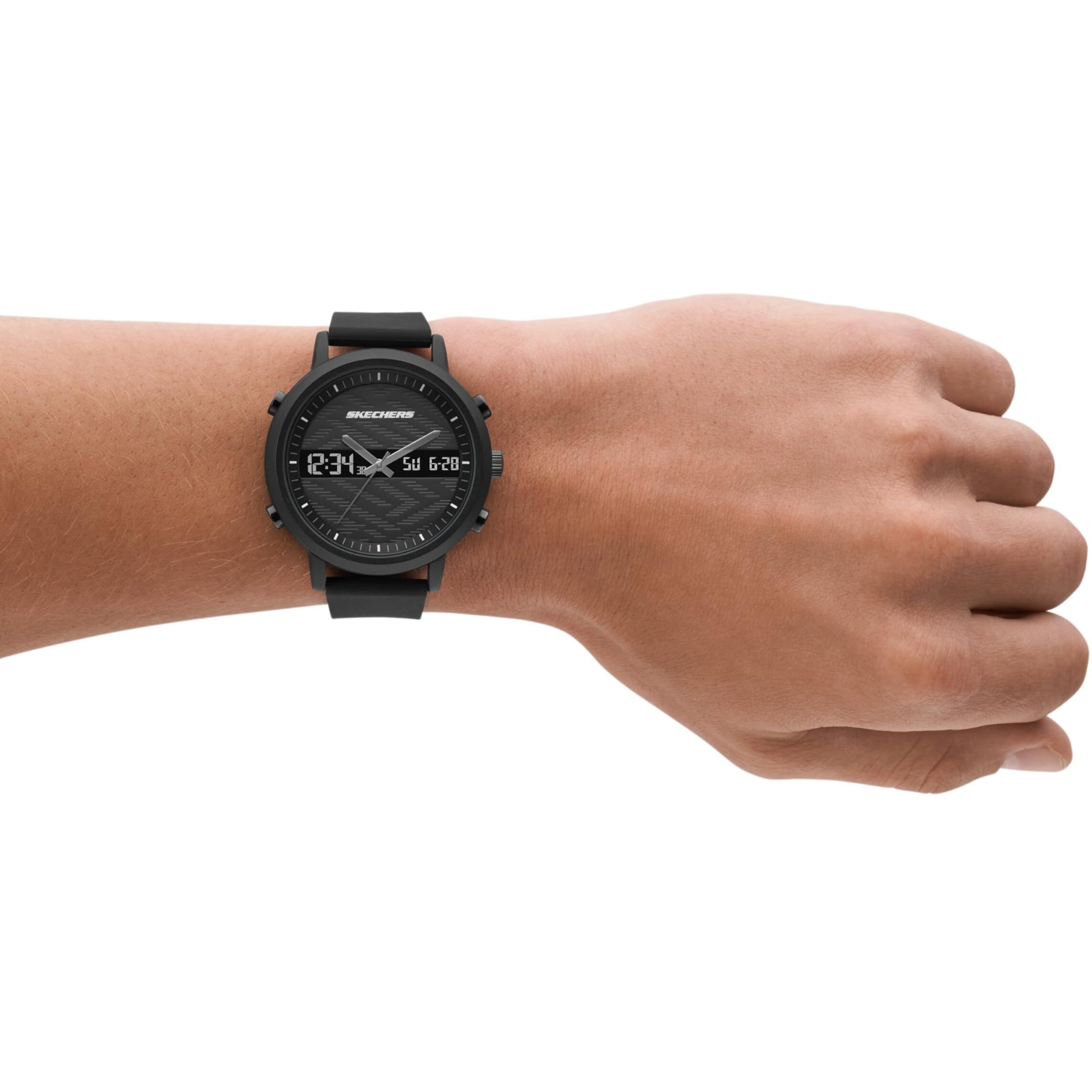 Skechers Men's Lawndale Analog-Digital Chronograph Watch  Color Black (Model Sr5071)