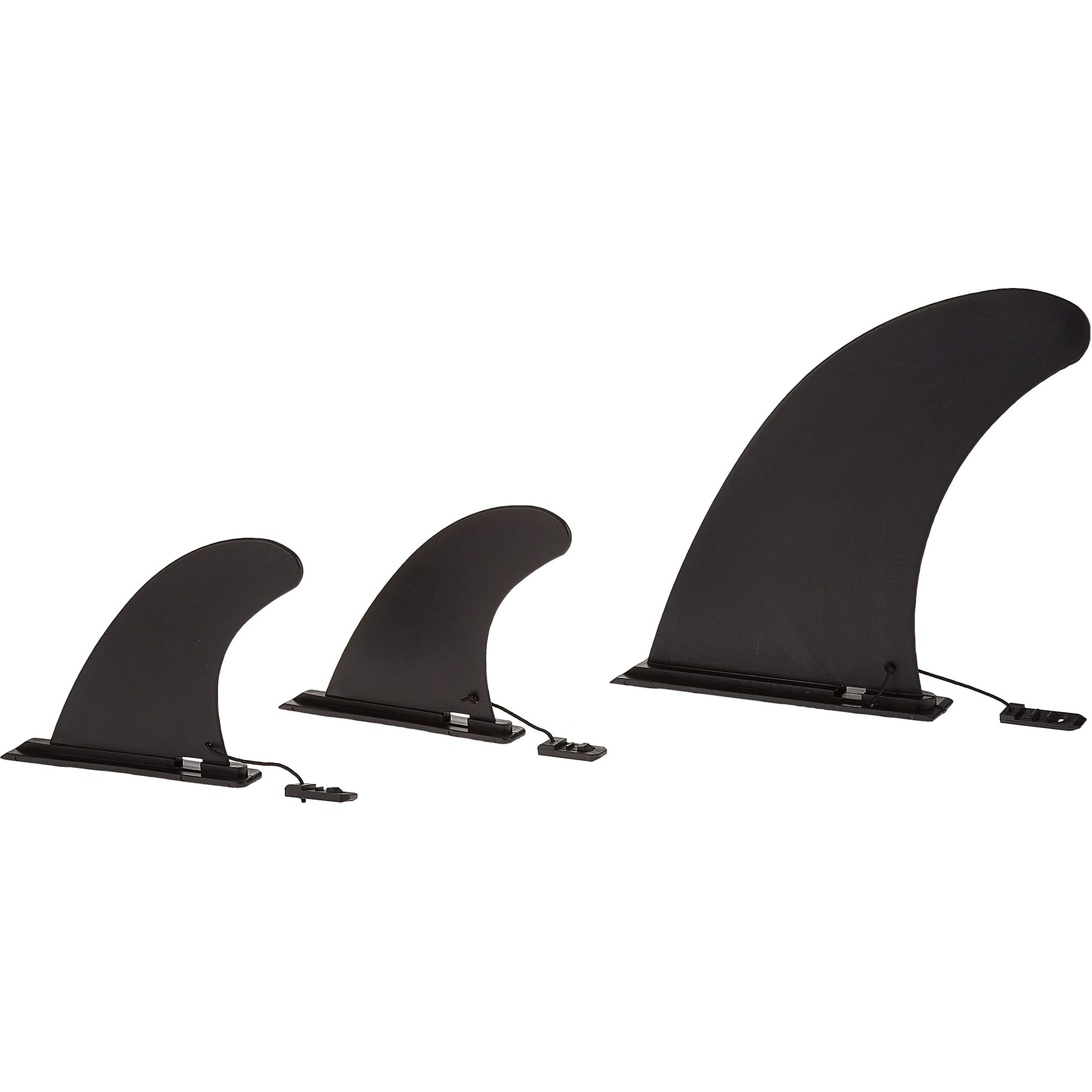 Retrospec Replacement Fins For Inflatable Stand Up Paddle Board (Set Of 3)  Black
