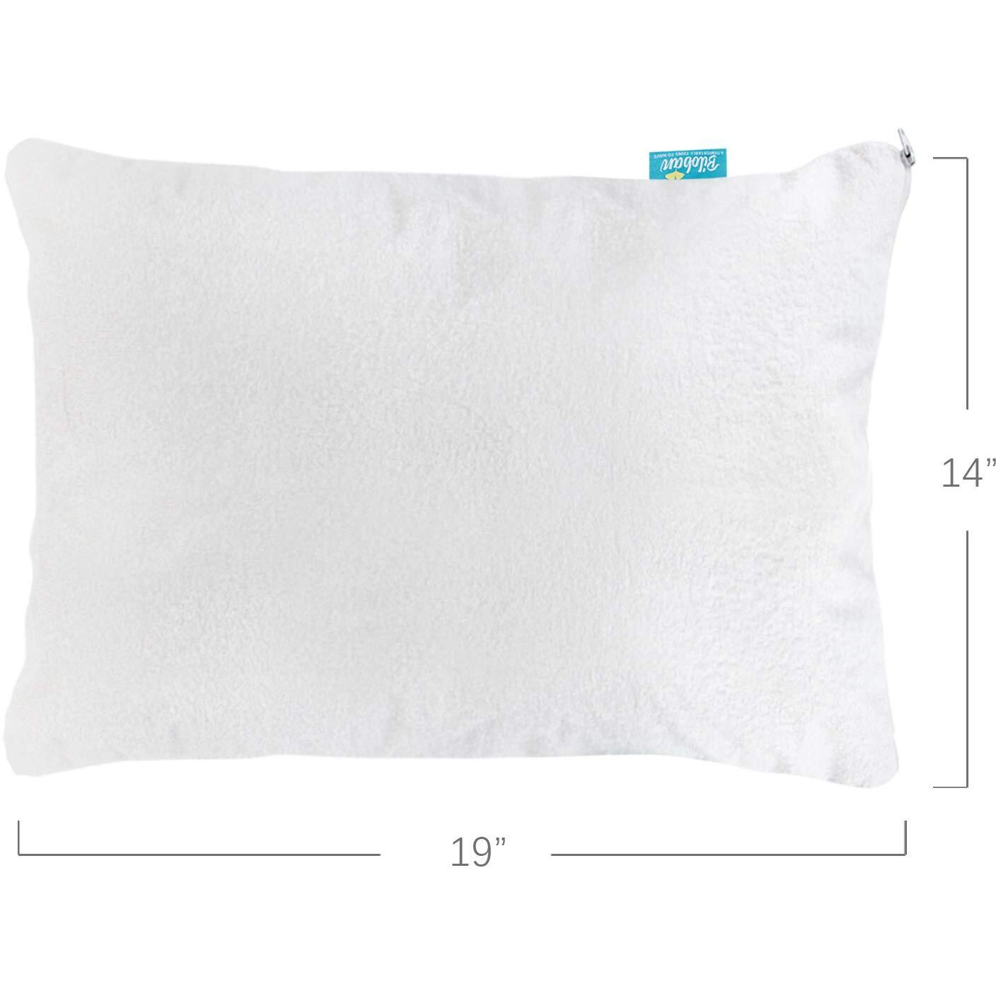 Toddler Pillowcase Protector 2 Pack  Waterproof Pillowcase Cover  Viscose Made From Bamboo Travel Pillow Case Cover With Zipper  Fit Toddler Pillow 13"&quotX18"" Or 14"&quotX19"" For Boys Girls  White