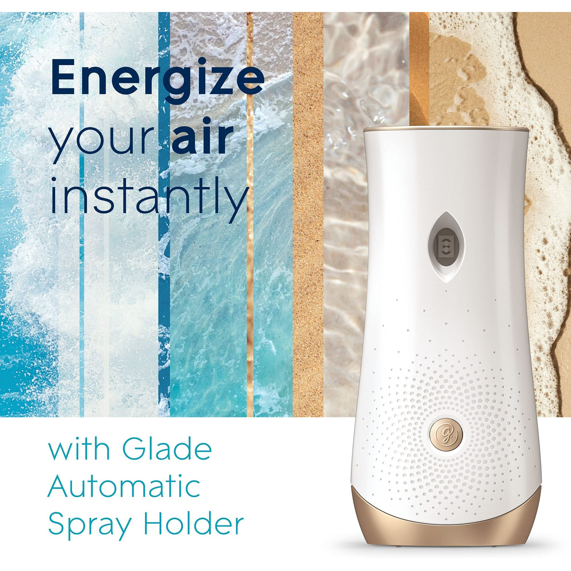 Glade Automatic Spray Refill  Air Freshener For Home And Bathroom  Aqua Waves  6.2 Oz  3 Count