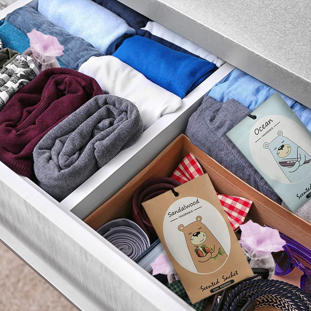 Liffly 14 Packs Scented Sachets For Drawers And Closets Lavender  Rose  Jasmine  Ocean  Vanilla  Sandalwood  Gardenia 7 Scent