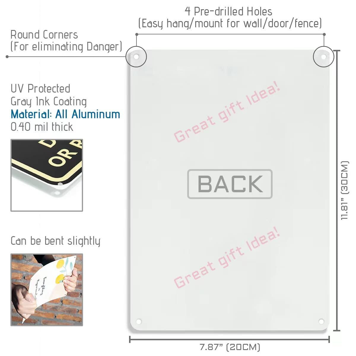 Bestylez Vintage Hippie Poster Eevery Little Thing Is Gonna Be Alright Sign For Home Office Wall DCor  Aluminum 12 * 8 Inch (955)