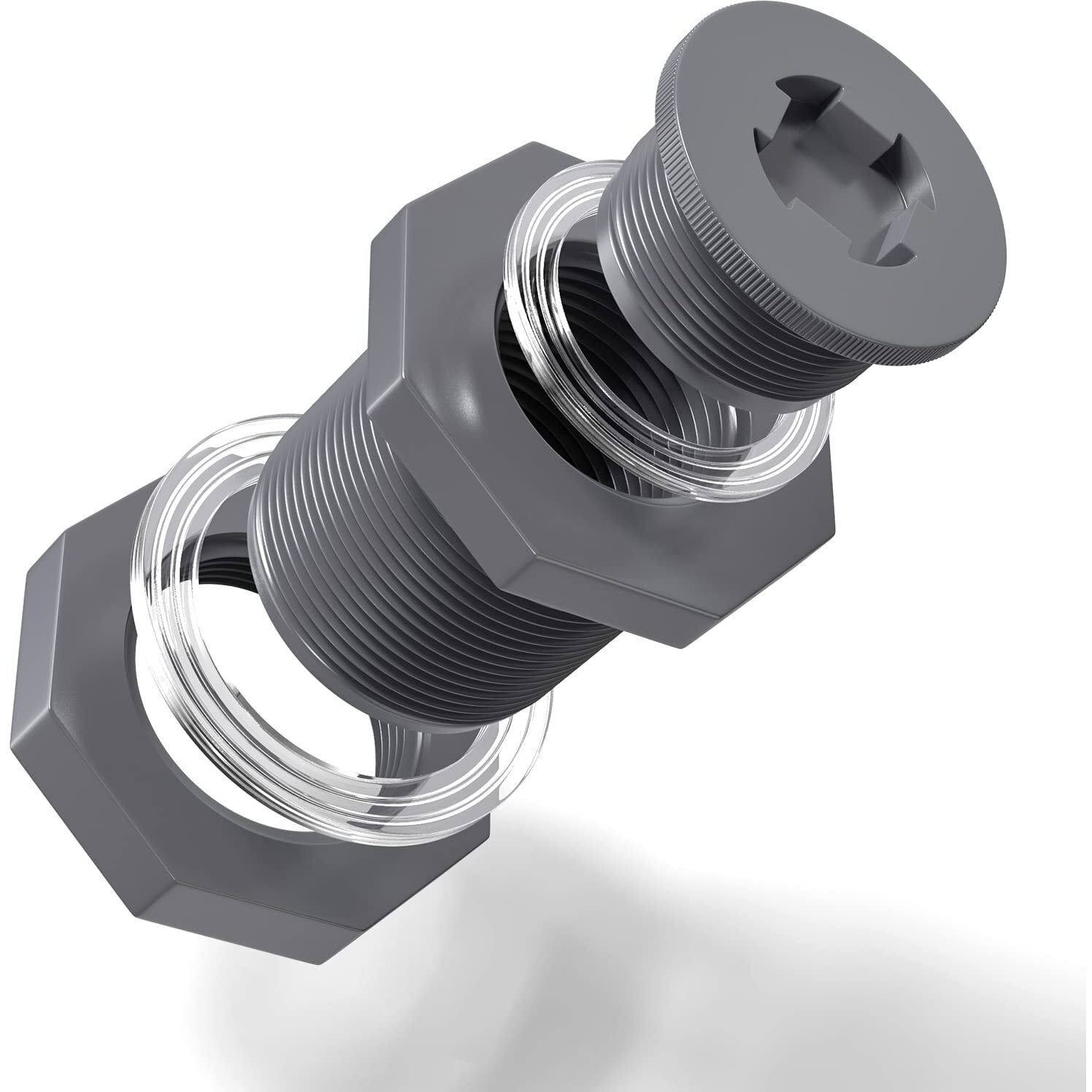 Taisher 2Pcs Black Pvc 1'' Bulkhead Tank Connector Adapter Fitting With Plugs & Gasket For Water Tank  Rain Barrels  Aquariums  Bathtubs And Sink