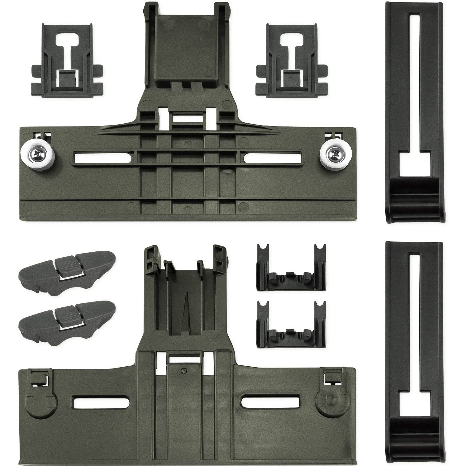 Upgraded W10350376 Dishwasher Top Rack Adjuster Part Repair Kit (10Pcs) With W10195840 & W10195839 & W10250160 & W10508950 Upper Parts Replacement For Whirlpool Kenmore Dishwasher