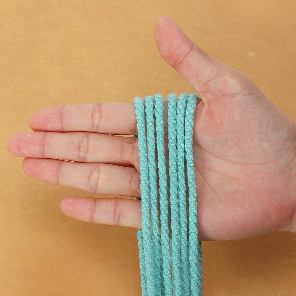 Macrame Cord 4Mm X 240Yards (722Feet)  Colored Cotton Macrame Rope - 3 Strands Twisted Colorful Macrame Cotton Cord For Wall Hanging  Plant Hangers  Gift Wrapping And Wedding Decorations  Teal