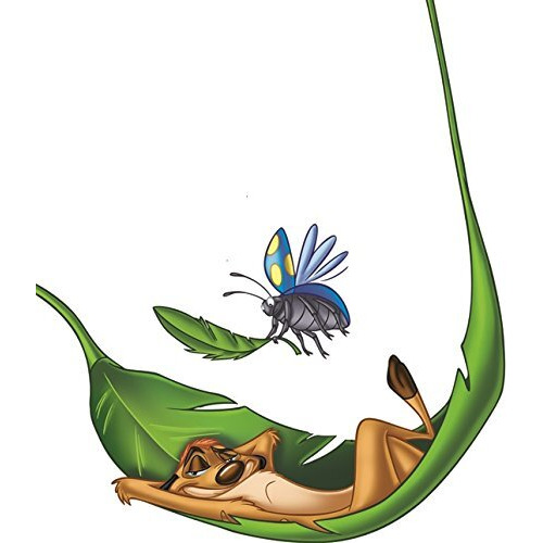 7 Inch Timon Meercat Lion King Movie Animal Removable Peel Self Stick Adhesive Vinyl Decorative Wall Decal Sticker Art Kids Room Home Decor Girl Boy Children Bedroom 6 X 7 Inch Tall