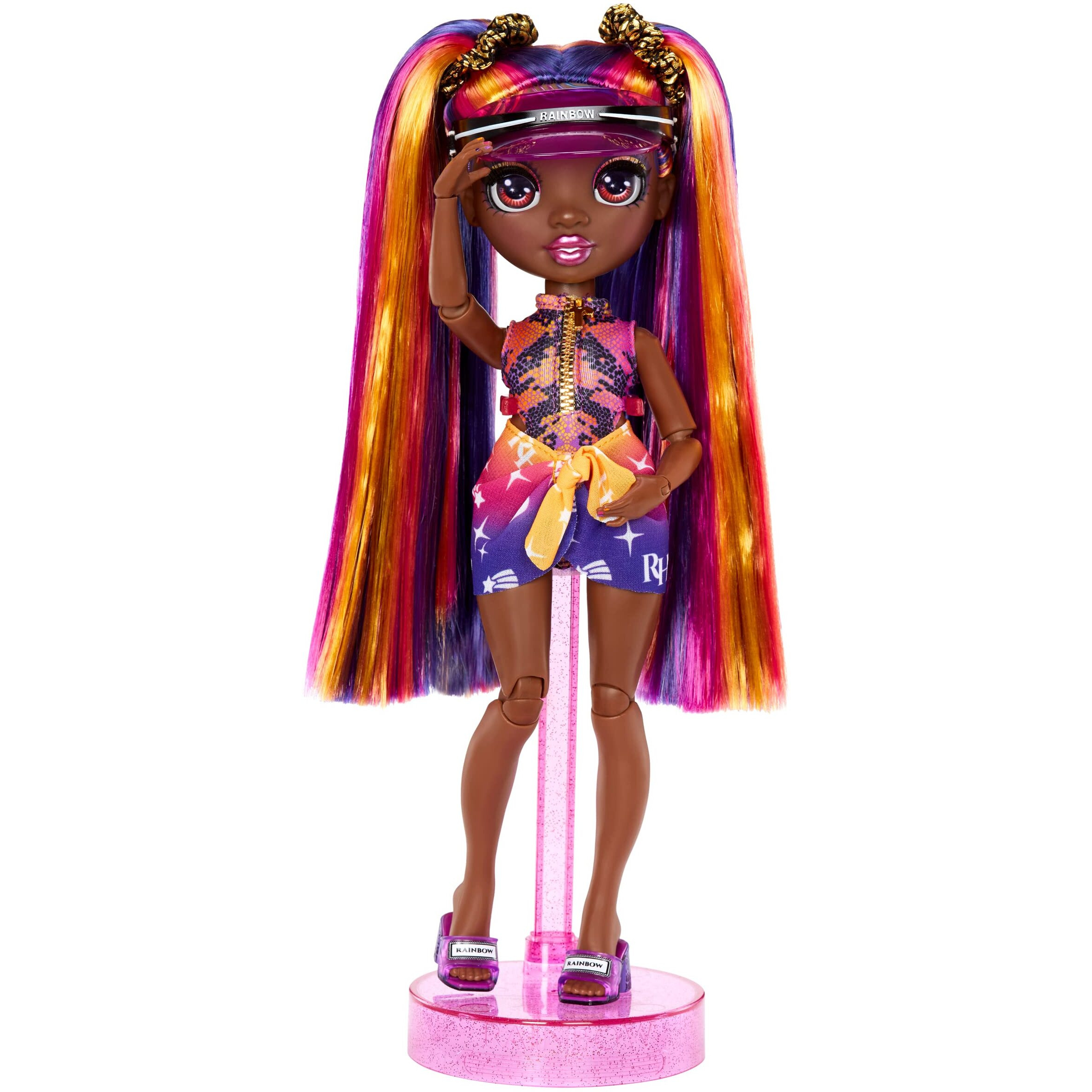Rainbow High Pacific Coast Phaedra Westward- Sunset (Purple) Fashion Doll With 2 Designer Outfits  Pool Accessories Playset  Interchangeable Legs