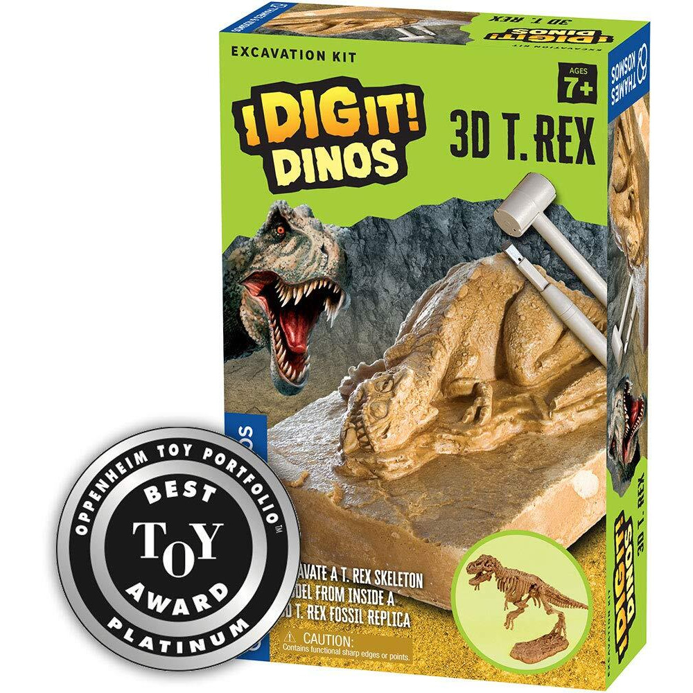 Thames & Kosmos 657550 I Dig It Dinos 3D T. Rex Excavation | Science Kit | 3D Tyrannosaurus Rex Dinosaur Skeleton | Paleontology | Dinosaur Toy | Oppenheim Toy Portfolio Platinum Award Winner