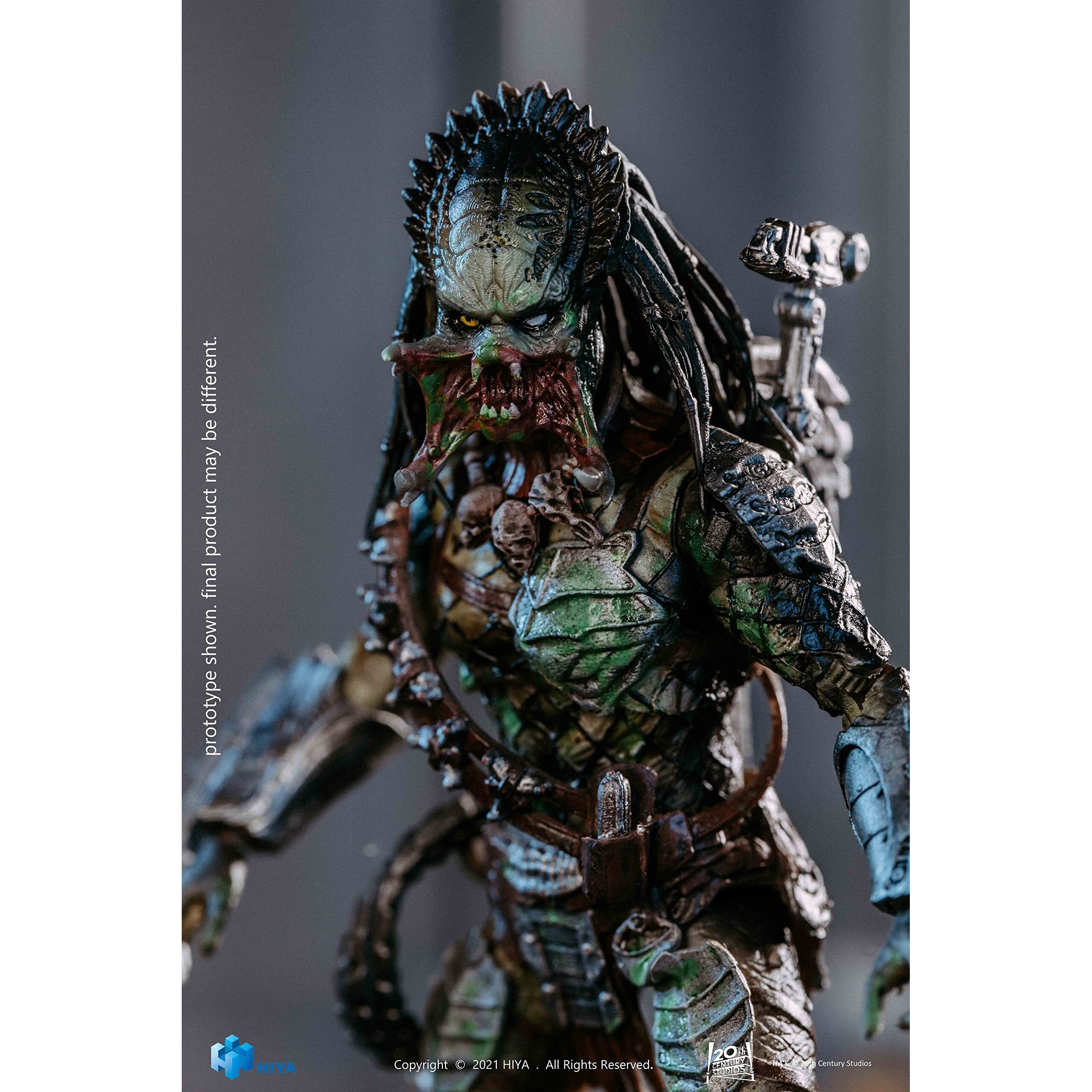 Hiya Toys Alien Vs Predator Requiem Battle Damage Wolf Predator 118 Scale Figure  Multicolor