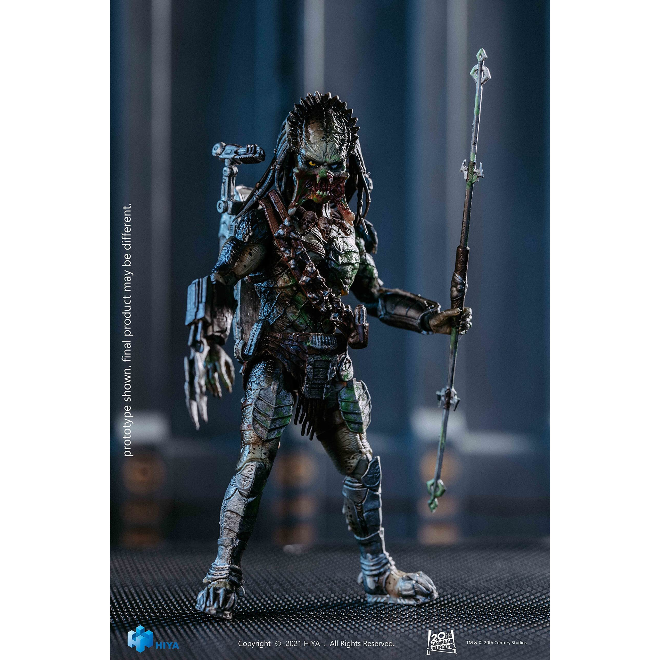 Hiya Toys Alien Vs Predator Requiem Battle Damage Wolf Predator 118 Scale Figure  Multicolor