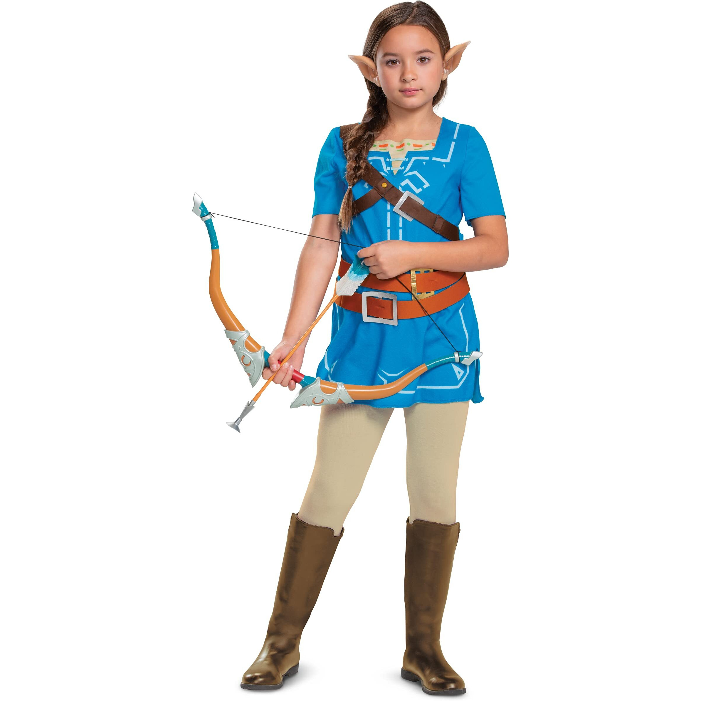 Link Costume For Kids  Official Zelda Breath Of The Wild Costume  Classic Child Size Large (10-12) Multicolored