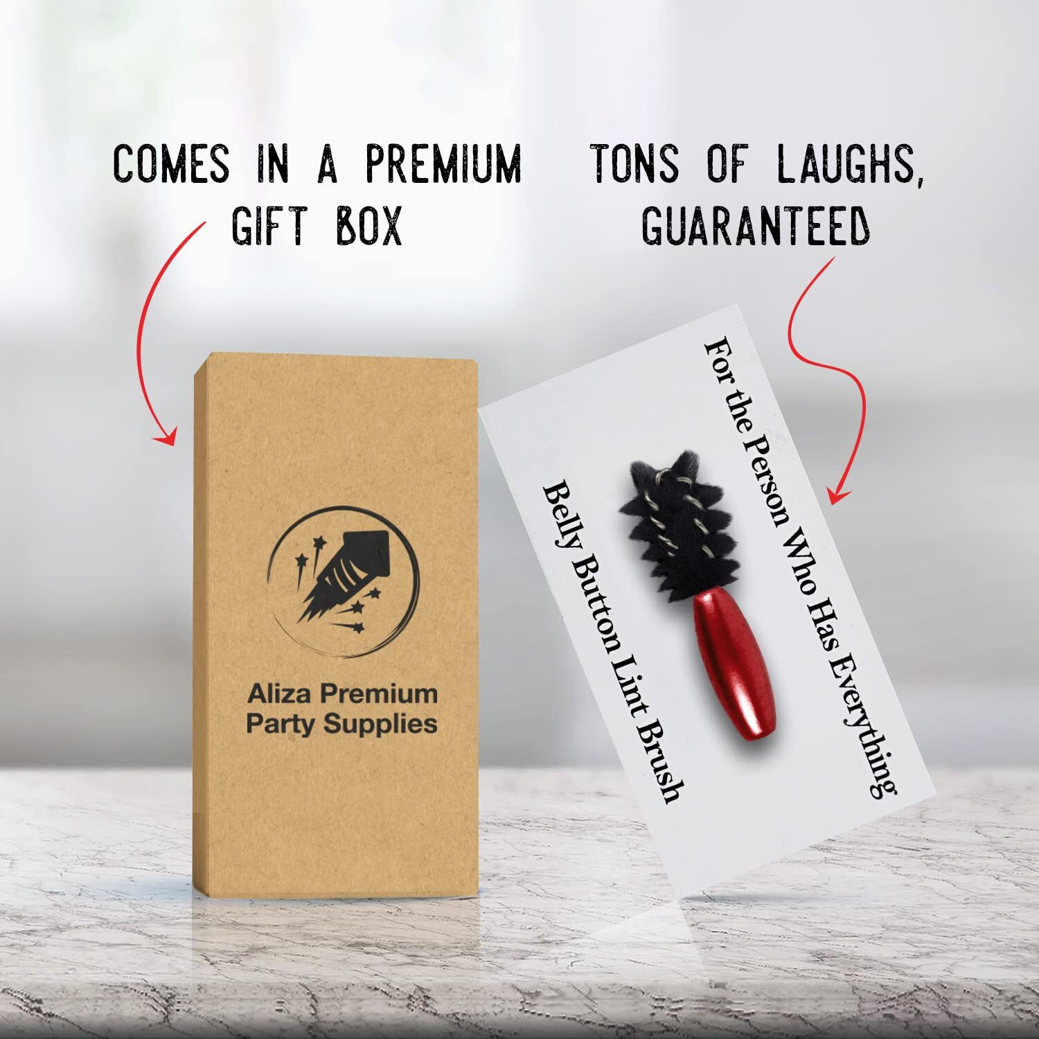 Gift For Husband By Aliza | Belly Button Brush - Excellent Gift For Wife Husband Boyfriend Girlfriend Friend Sister Brother Dad Mom - Black Handle