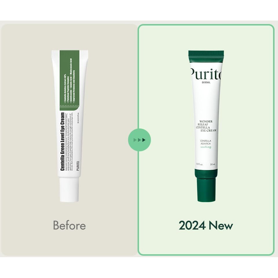 Purito Centella Eye Cream  Korean Centella  For Sensitive Skin  Soothing  Facial Eye Cream For Face  Dark Circles  Wrinkles  Puffiness  K-Beauty  Vegan & Cruelty-Free  30Ml 1Fl.Oz