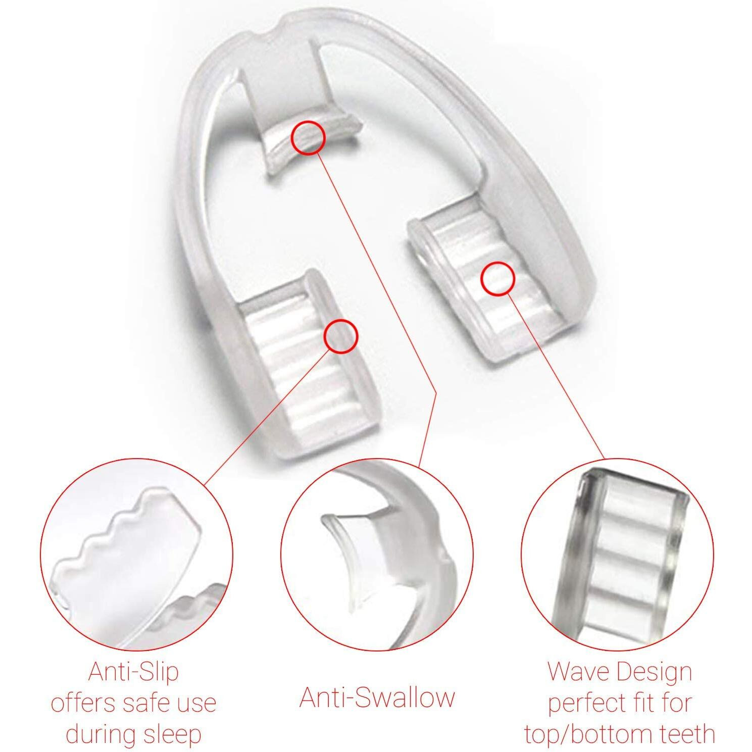 Anti Teeth-Grinding Dental Guard-Ready To Use-No Boiling Or Molding  Slim  Sleek And Comfortable Works For Upper And Lower Jaw  Relieves Pain And Corrects Tmj And Bruxism