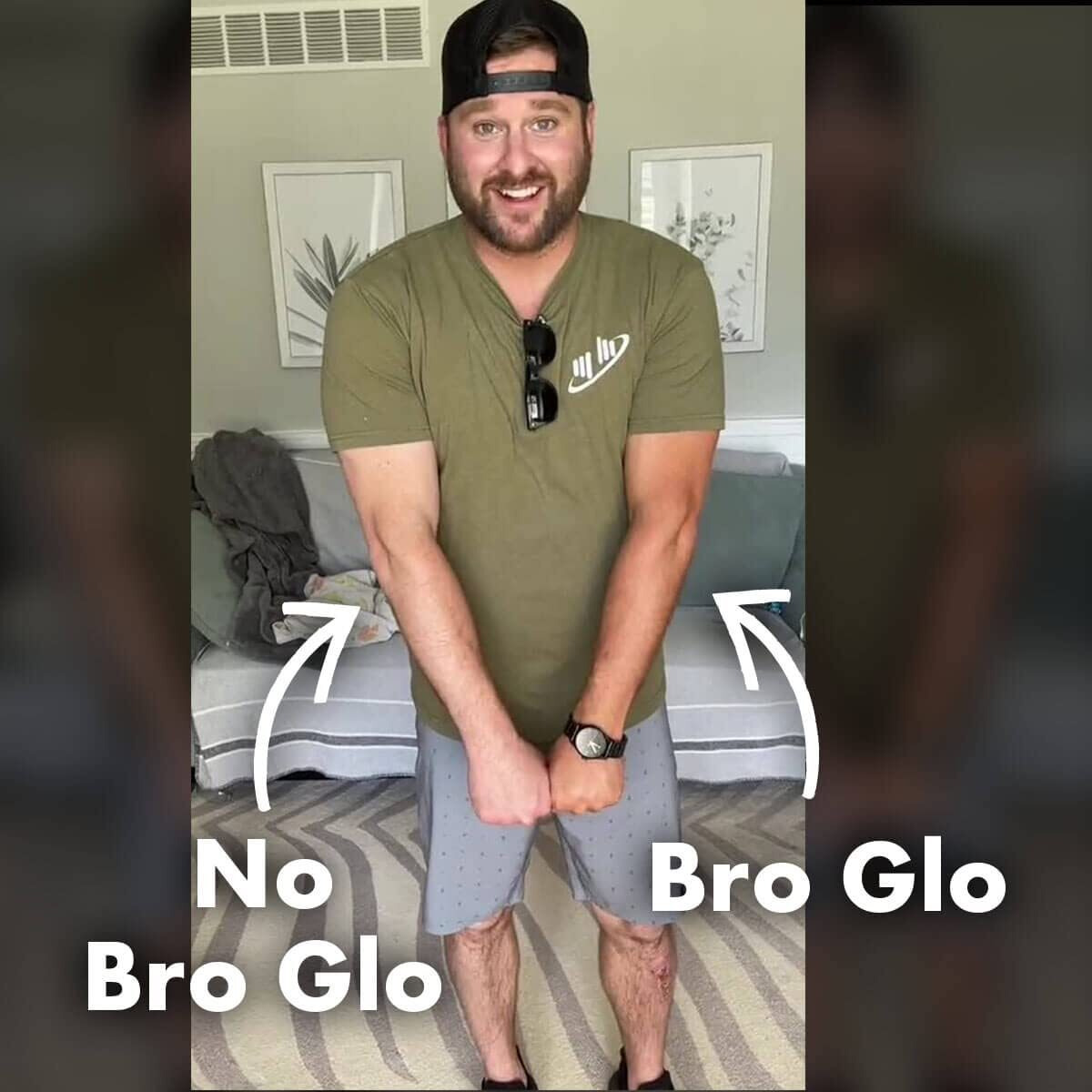 Bro Glo Self Tanner For The Boys - Quick Application Foam Mousse Easy Sunless Tan For Face And Body Oil Free Water Based Faster Skin Drying Natural Sun Kissed Bronze Color Perfect Men Beach Pool Not Required 6.76 Fl Oz