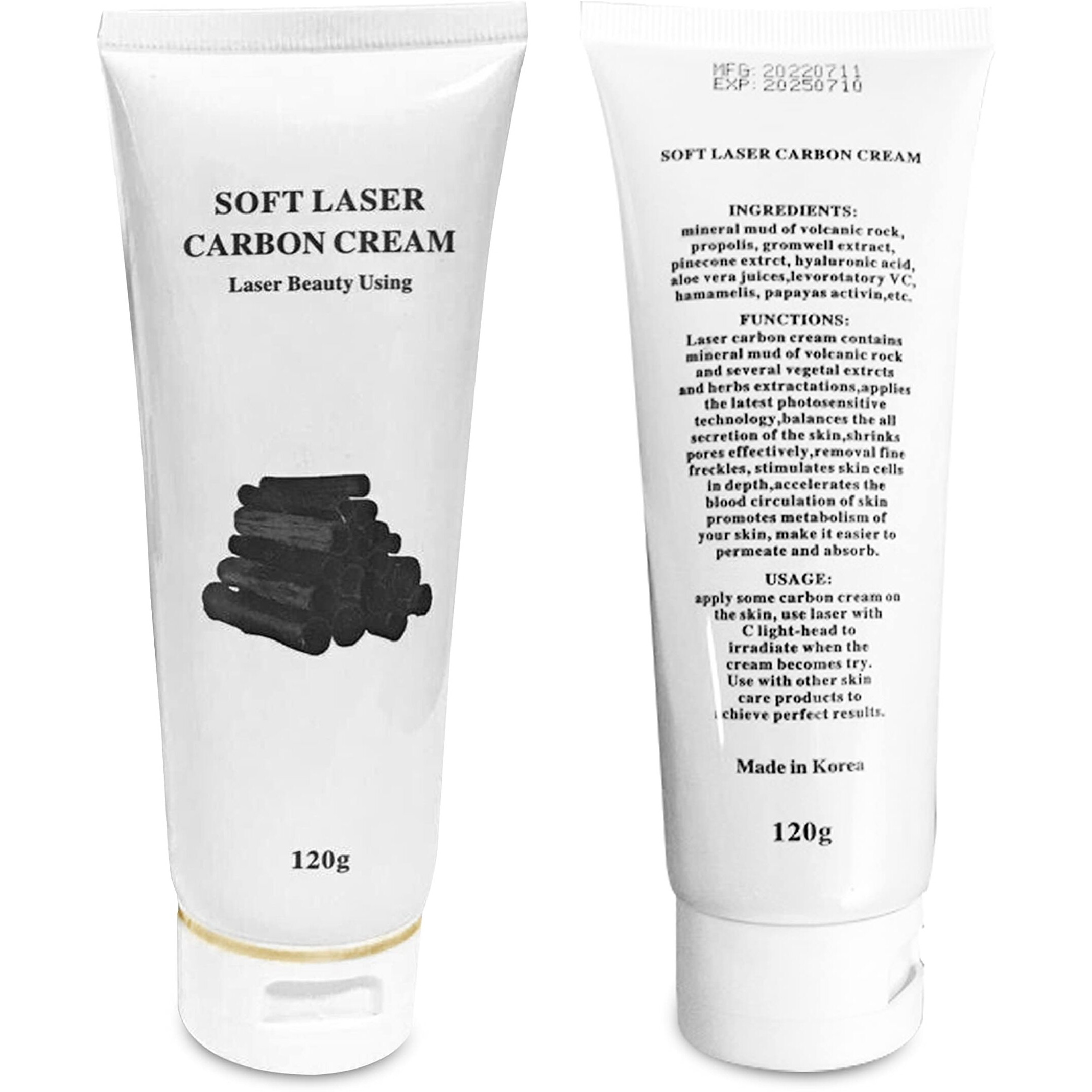 Xlarge 120Ml Carbon Peel Cream Gel For Skin Rejuvenation Black Doll Facial Skin Deep Cleaning With Carbon Gel Nano Activated Carbon For Laser Carbon Cream Made In Korea