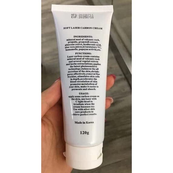 Xlarge 120Ml Carbon Peel Cream Gel For Skin Rejuvenation Black Doll Facial Skin Deep Cleaning With Carbon Gel Nano Activated Carbon For Laser Carbon Cream Made In Korea