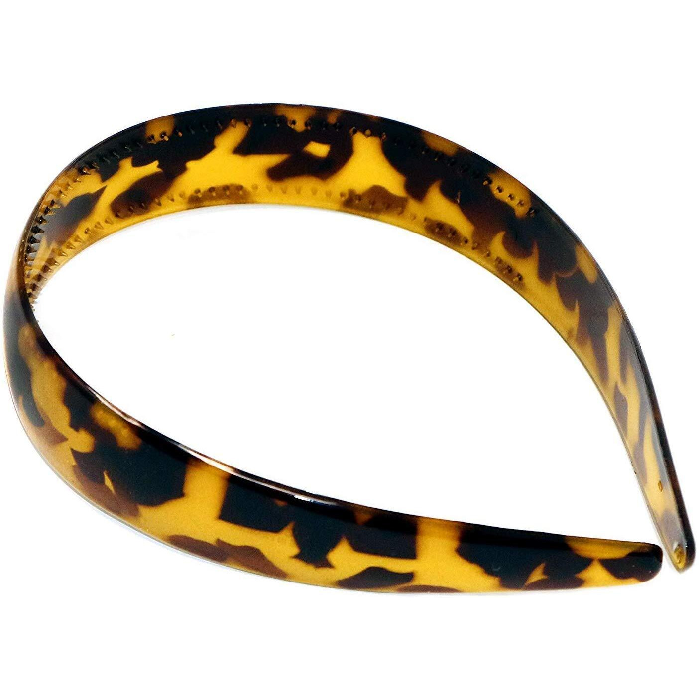 Parcelona French Simple Savana Flexible Celluloid Acetate Headband For Girls And Women