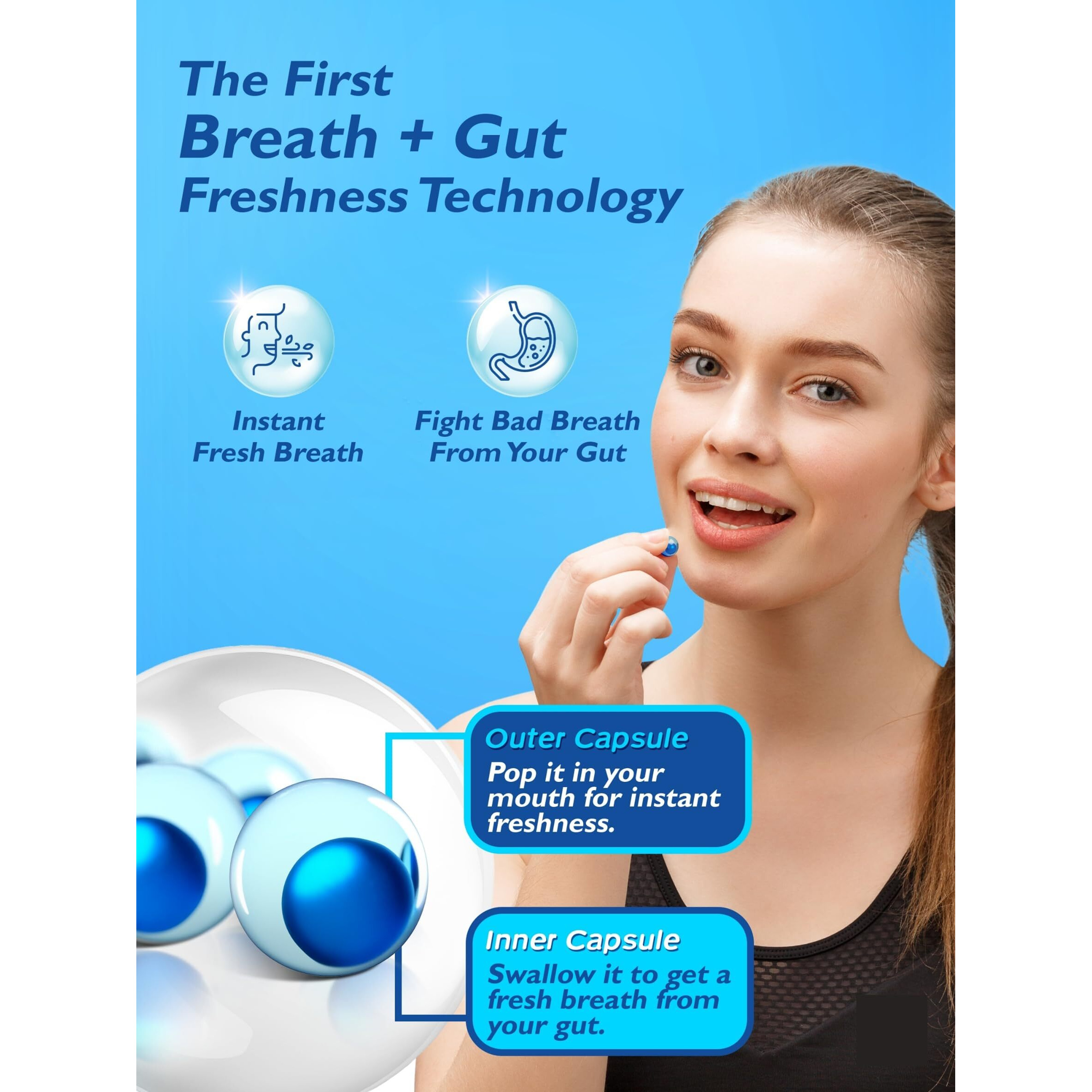 Papermints Coolcaps - Instant Fresh Breath Mints Sugar-Free 4 Pack - 160 Capsules. Extreme Bad Breath Treatment For Adults  Breath Freshener Pearls For Halitosis Treatment Keto-Friendly Peppermint