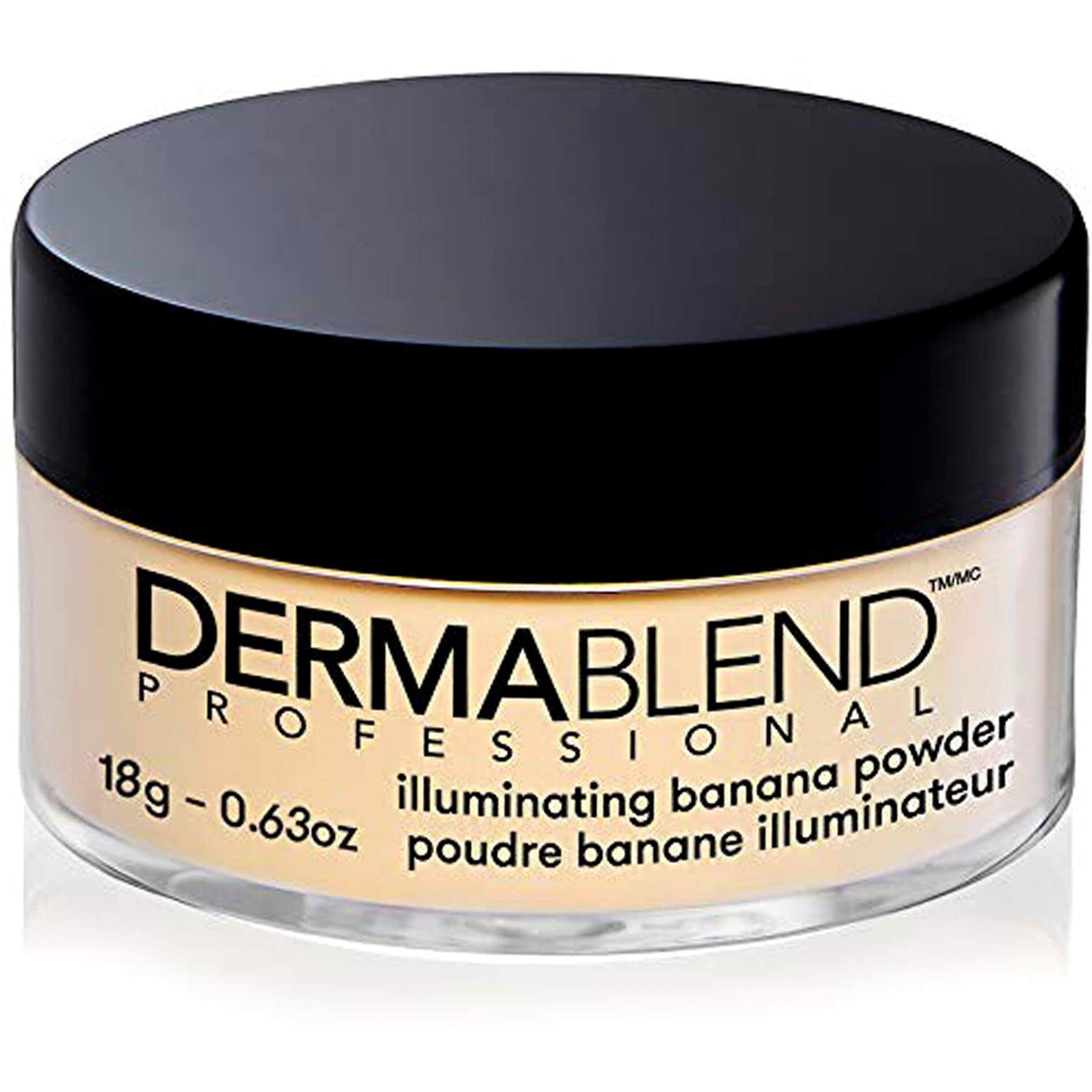 Dermablend Illuminating Banana Powder  Loose Setting Powder Makeup For Brightening And A Long-Lasting Luminous Finish  Up To 16Hr Wear  0.63 Oz.