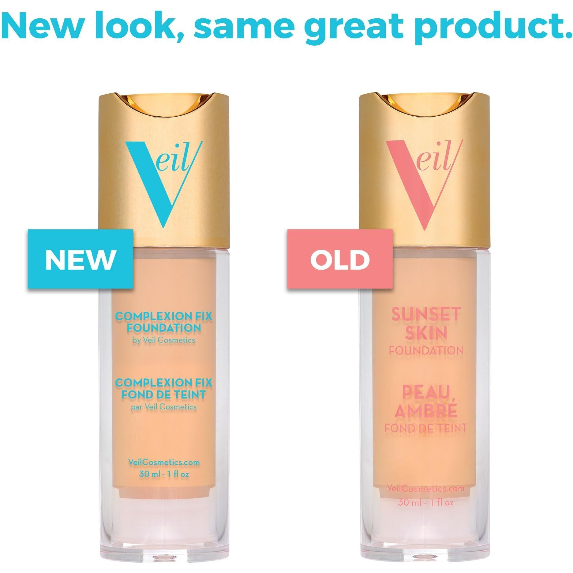 Veil Cosmetics Complexion Fix Liquid Foundation - Buildable Coverage - Water-Resistant  Hypoallergenic  Oil-Free  Cruelty-Free & Vegan - Lightweight & Brightening - Long Lasting (3N Medium Neutral)