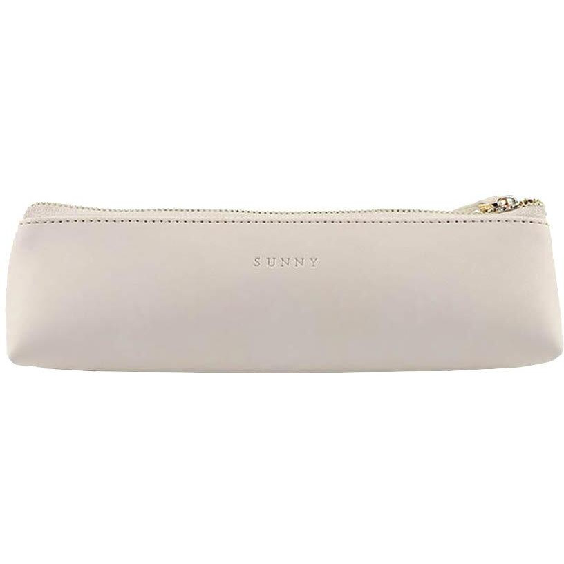 Doraking Pencil Bag Pen Case Cosmetic Makeup/ Stationery Pouch Bag Case/Pu Leather Small Pouch Students Stationery Pouch Zipper Bag For Pens  Pencils  Markers (Apricot)