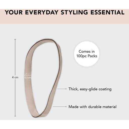 Kitsch No Snag Small Elastic Hair Ties - Rubber Bands For Hair | Baby Hair Ties & Small Hair Ties | Hair Rubber Bands & Elastic Hair Bands | Hair Elastics For Women's Hair - 5Pack  500Pcs (Brown)