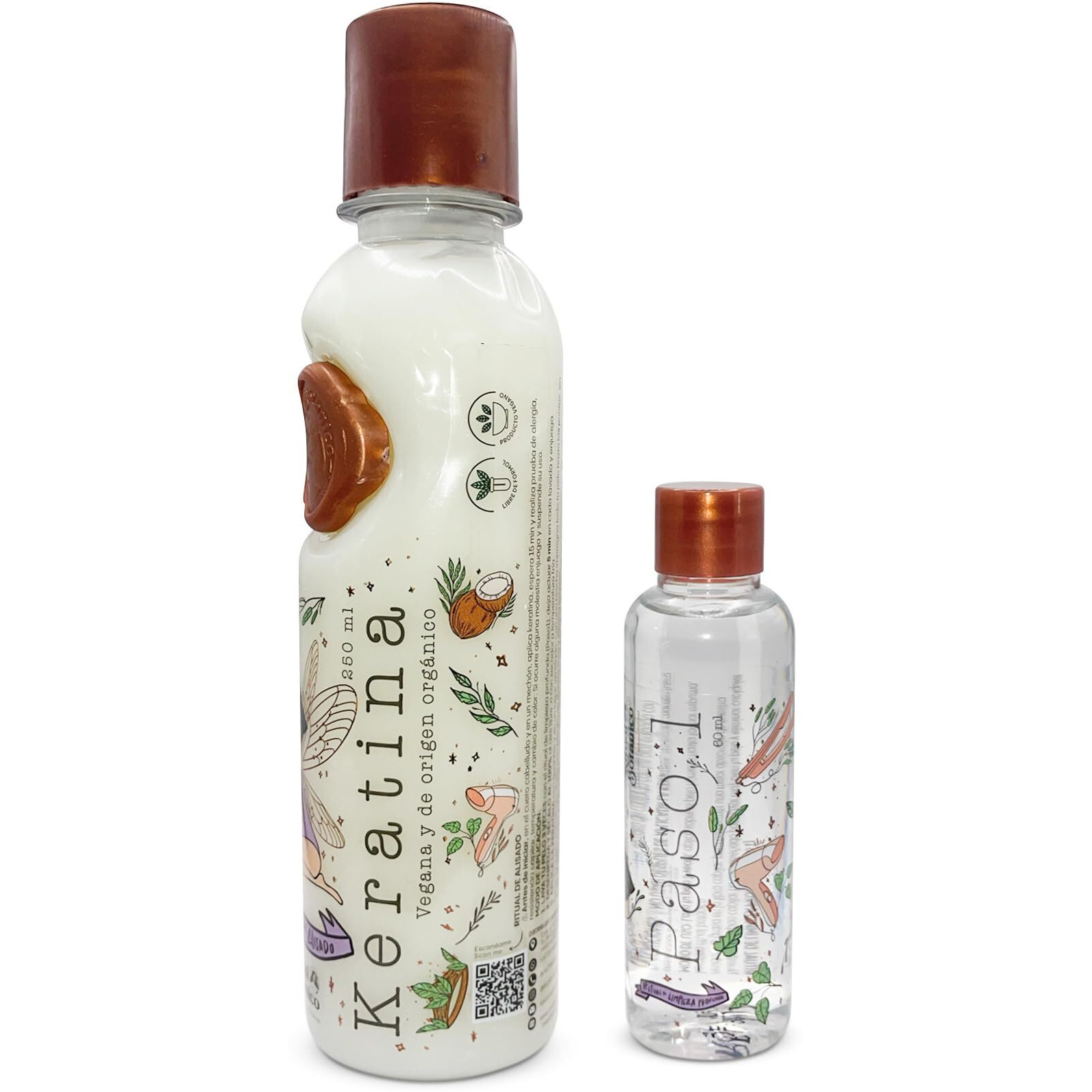 Ritual Botanico Keratina Organica De 250 Ml  Organic Hair Relaxer  Home Kit Hair Relaxer  Natural Keratin. (Mediana 8.45Oz)  White