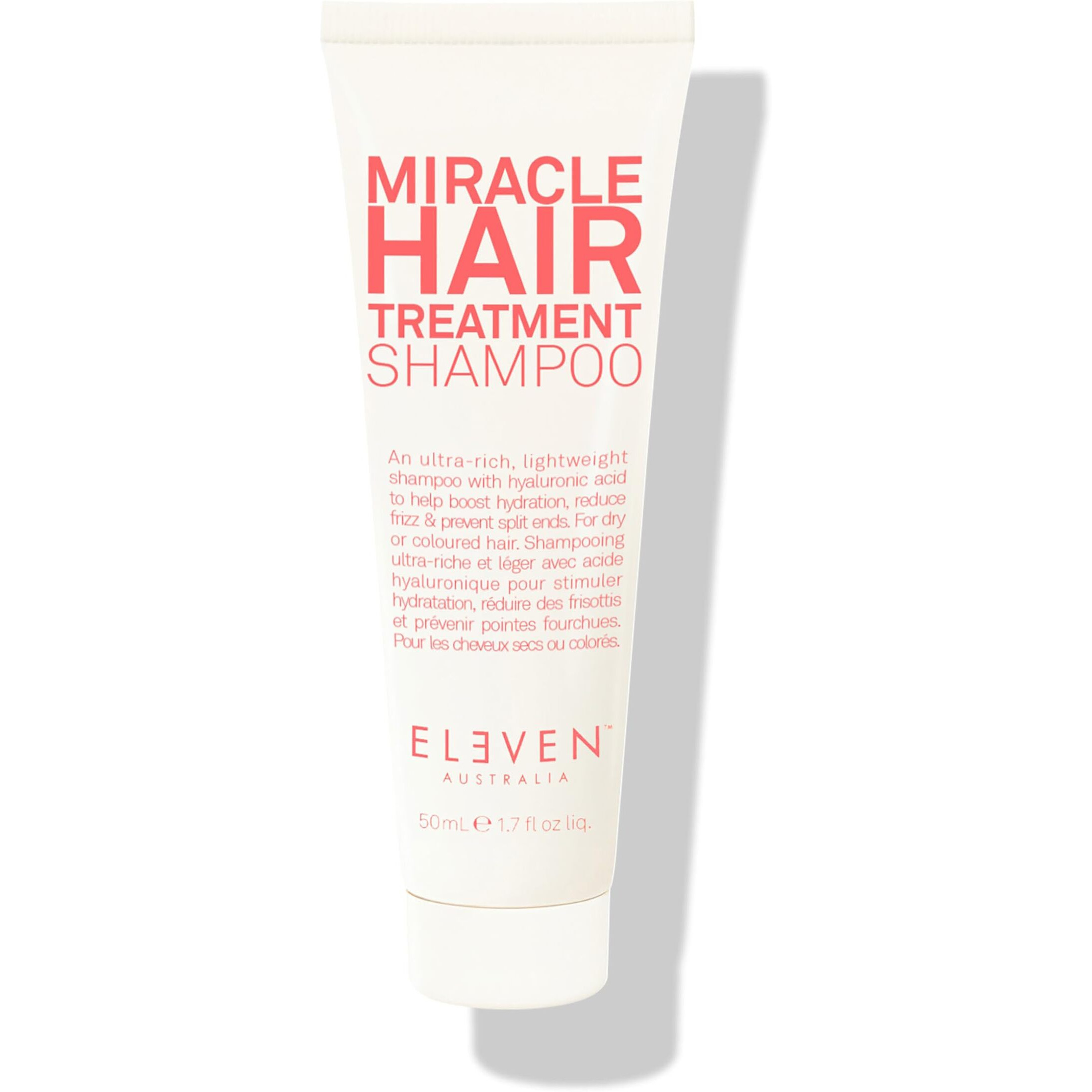 Eleven Australia Miracle Hair Treatment Shampoo | Infused With Hyaluronic Acid To Help Boost Hydration  Reduce Frizz & Prevent Split Ends 1.7 Fl Oz