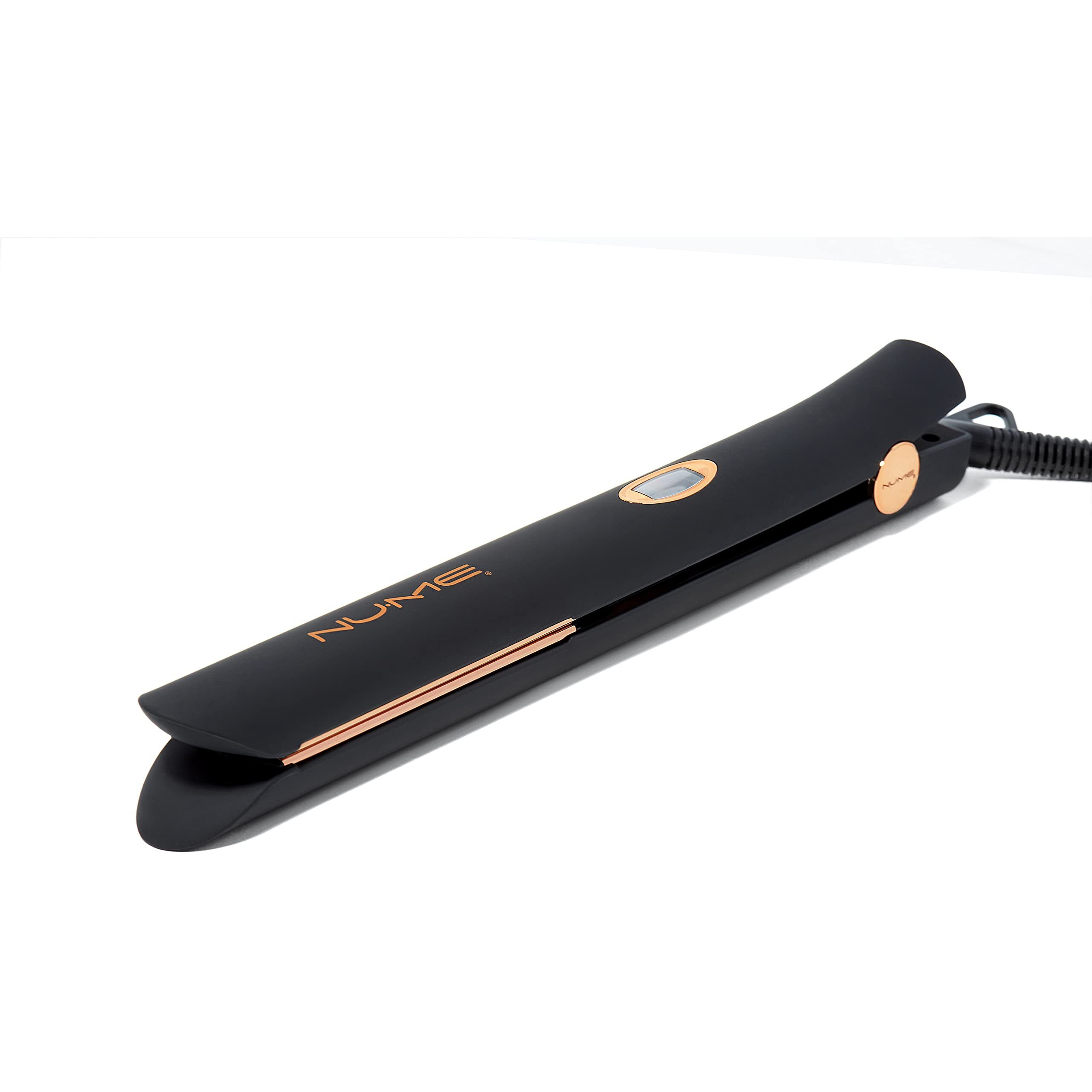 Nume Style Setter Hair Straightener Titanium Flat Iron - 1 Inch Floating Plates Hair Iron With Negative Ion Conditioning - Infrared Light Strip - Dual Voltage -Smooth And Shiny Results
