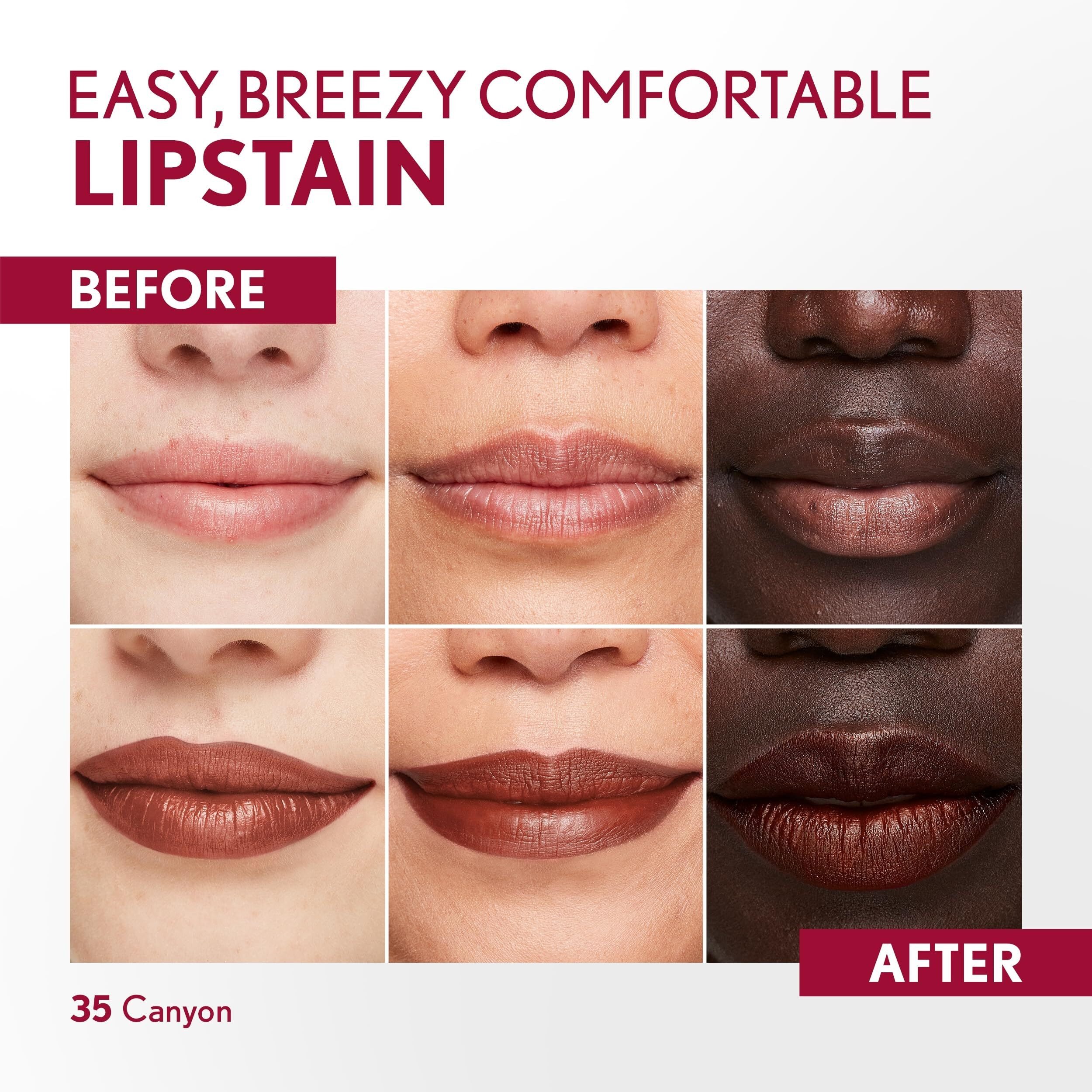 Covergirl Outlast  35 Canyon  Lipstain  Smooth Application  Precise Pen-Like Tip  Transfer-Proof  Satin Stained Finish  Vegan Formula  0.06Oz