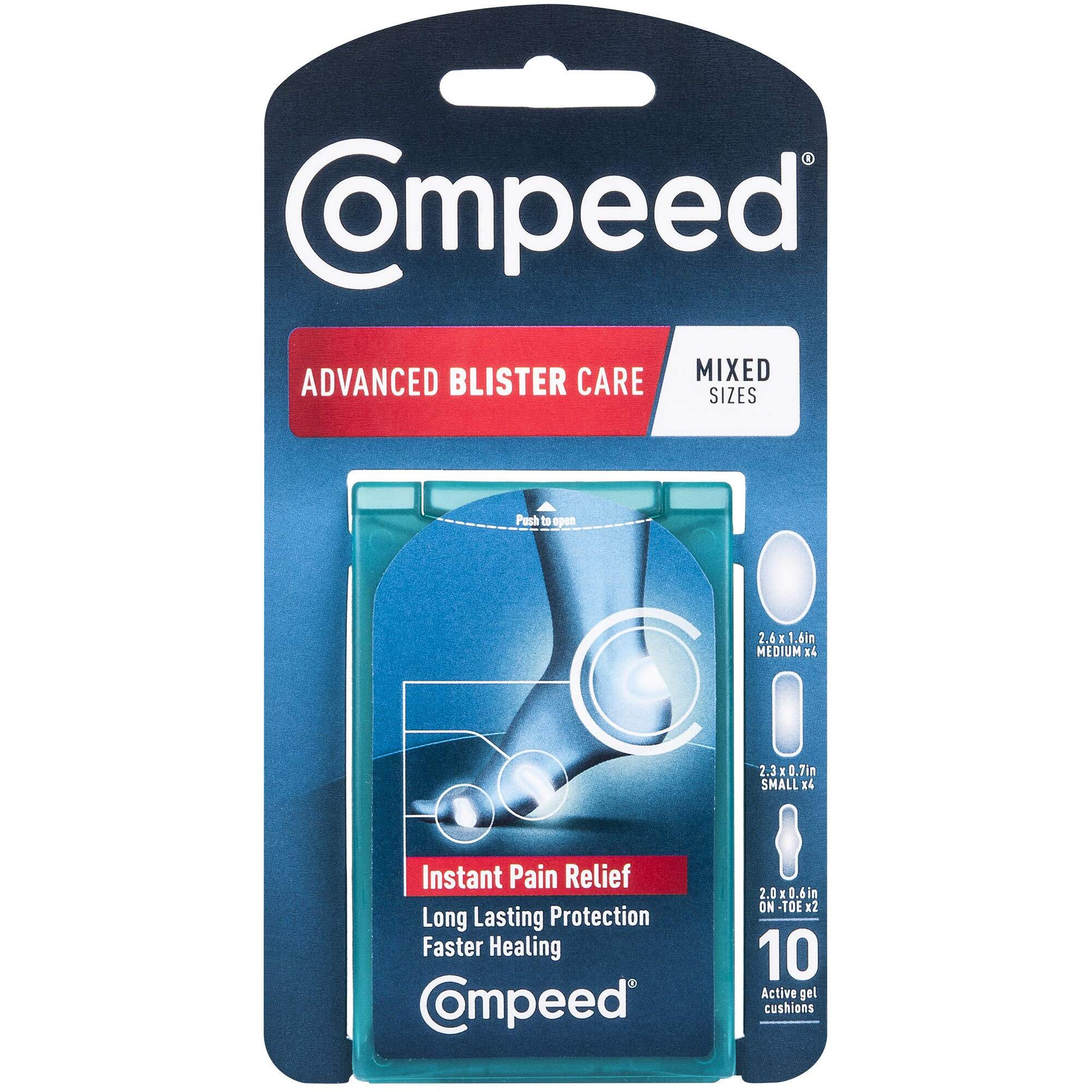 Compeed Advanced Blister Cusions  Mixed Sizes  10 Count