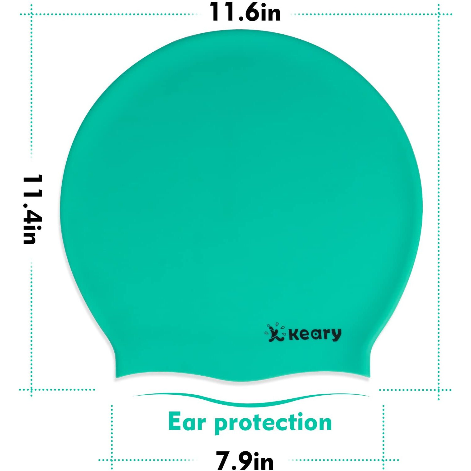 Extra Large Swim Cap For Braids And Dreadlocks Afro Hair Long Hair  Waterproof Silicone Cover Ear Bath Pool Shower Swimming Cap For Women Men Youth Adult Kids Girls To Keep Hair Dry  Green