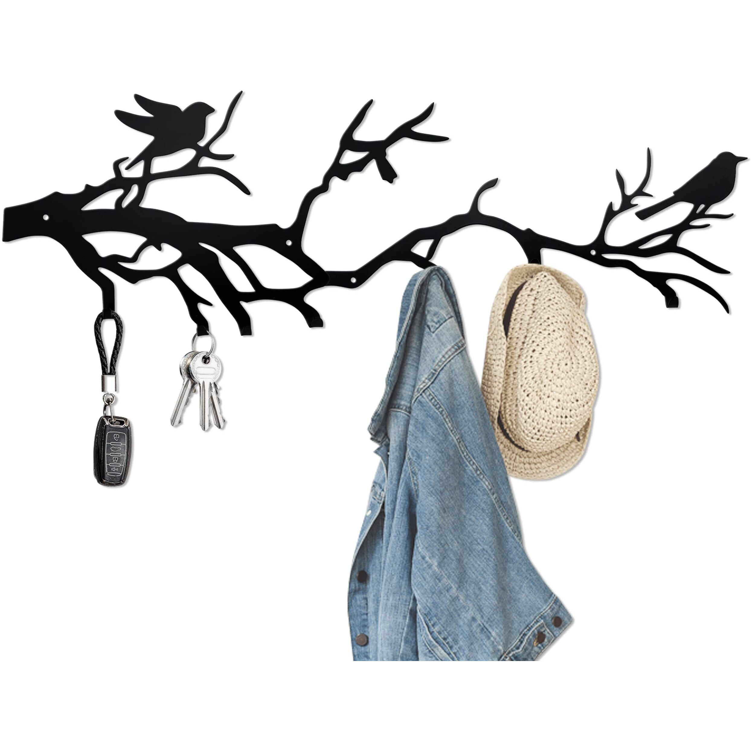 Tree Branch Wall Decor  Wall Mounted Coat Rack - An Artistic Blend Of Function And Design27.5&quot&quot X 9.5&quot&quot 7 Hooks.