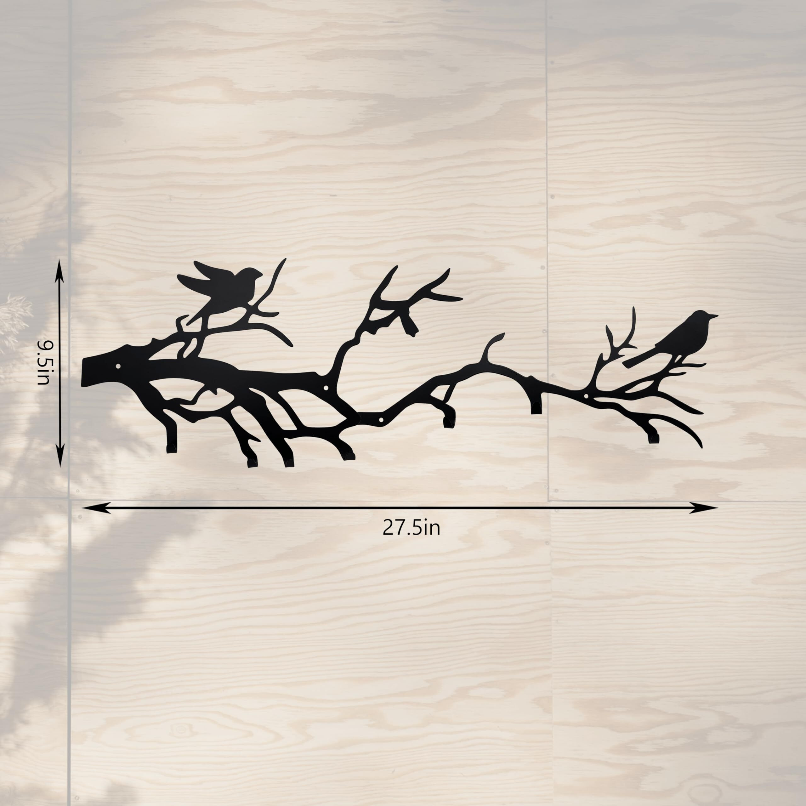 Tree Branch Wall Decor  Wall Mounted Coat Rack - An Artistic Blend Of Function And Design27.5&quot&quot X 9.5&quot&quot 7 Hooks.