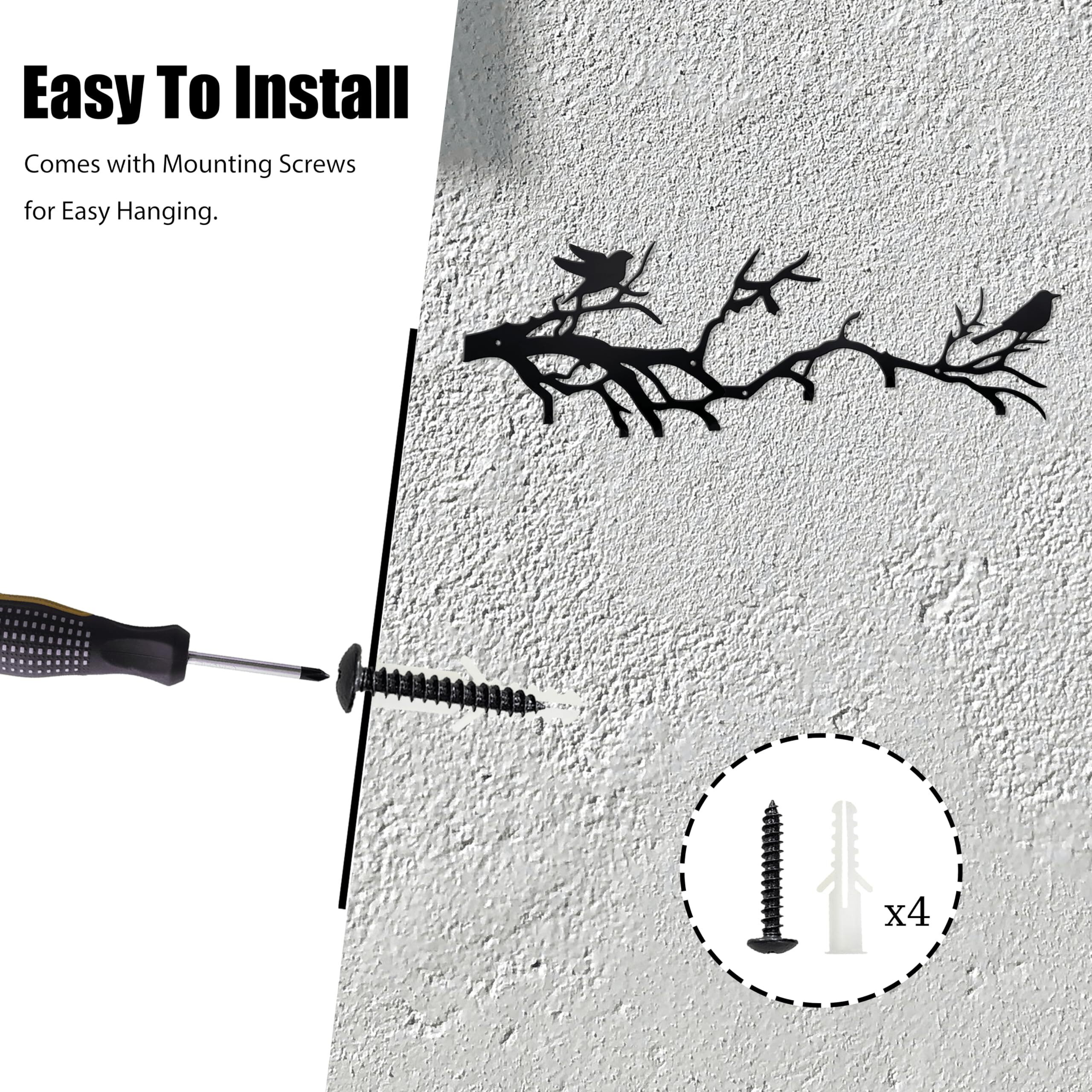 Tree Branch Wall Decor  Wall Mounted Coat Rack - An Artistic Blend Of Function And Design27.5&quot&quot X 9.5&quot&quot 7 Hooks.