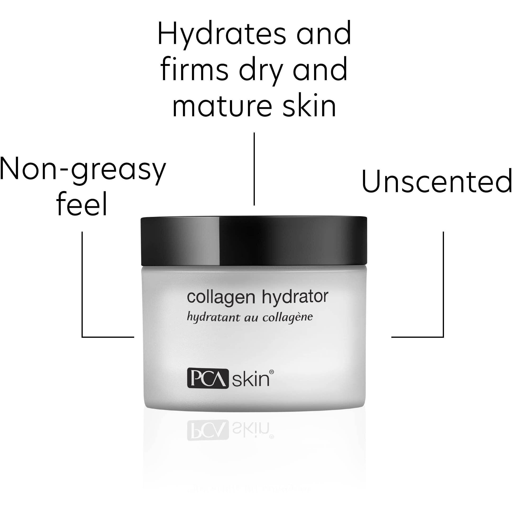 Pca Skin Hydrating Collagen Cream For Face  Collagen Hydrator Night Cream  Hydrates And Firms Dry Mature Skin  Made With Shea Butter  Olive Fruit Oil  And Sweet Almond Fruit Extract  1.7 Oz Tub