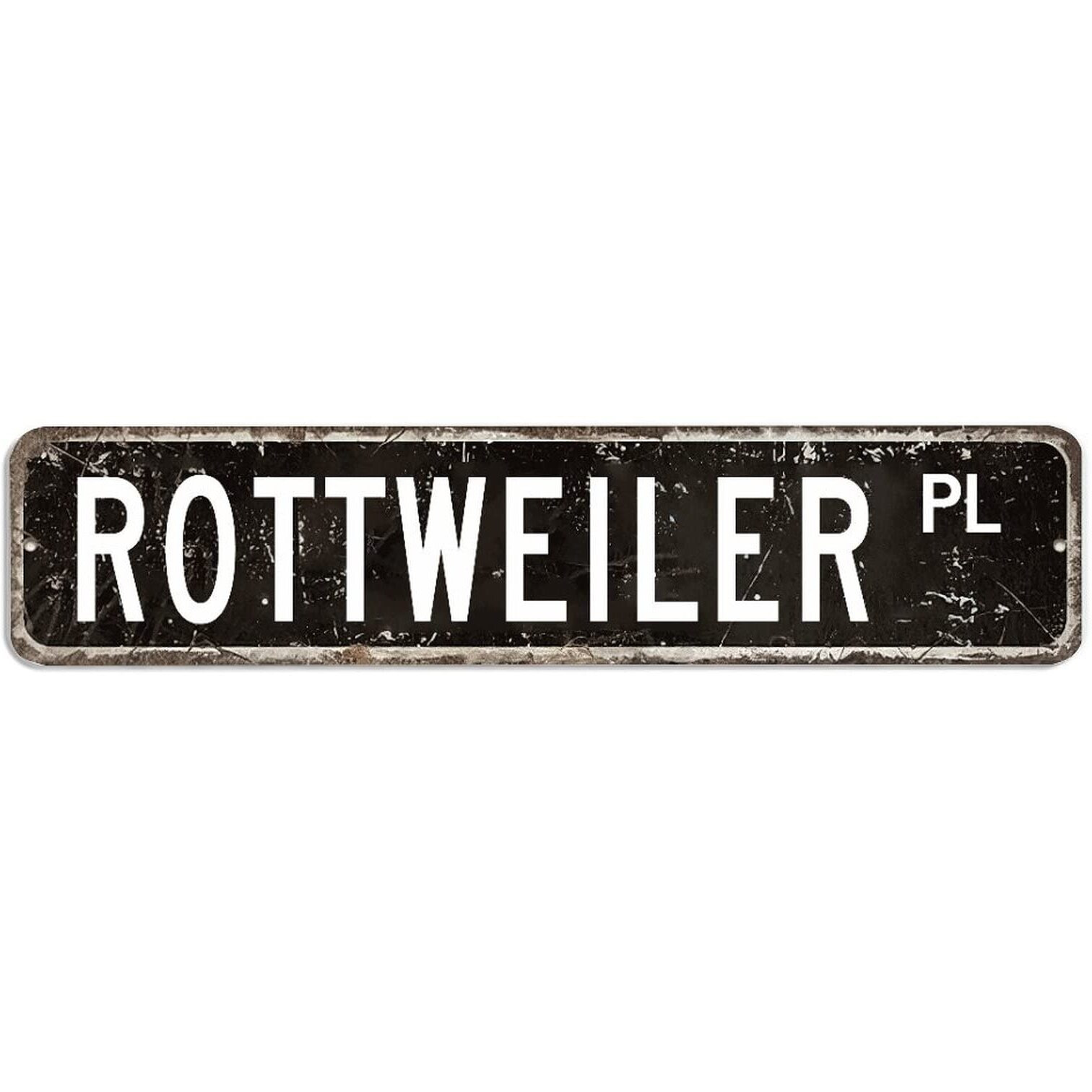 Godblessign Rottweiler Gift Sign Rottweiler Retro Metal Sign Dog Lover Gift Metal Signs Dog Mom Shabby Chic Aluminum Metal Signs Front Door Porch Decor Custom Street Sign Vintage Wall Art Plaque