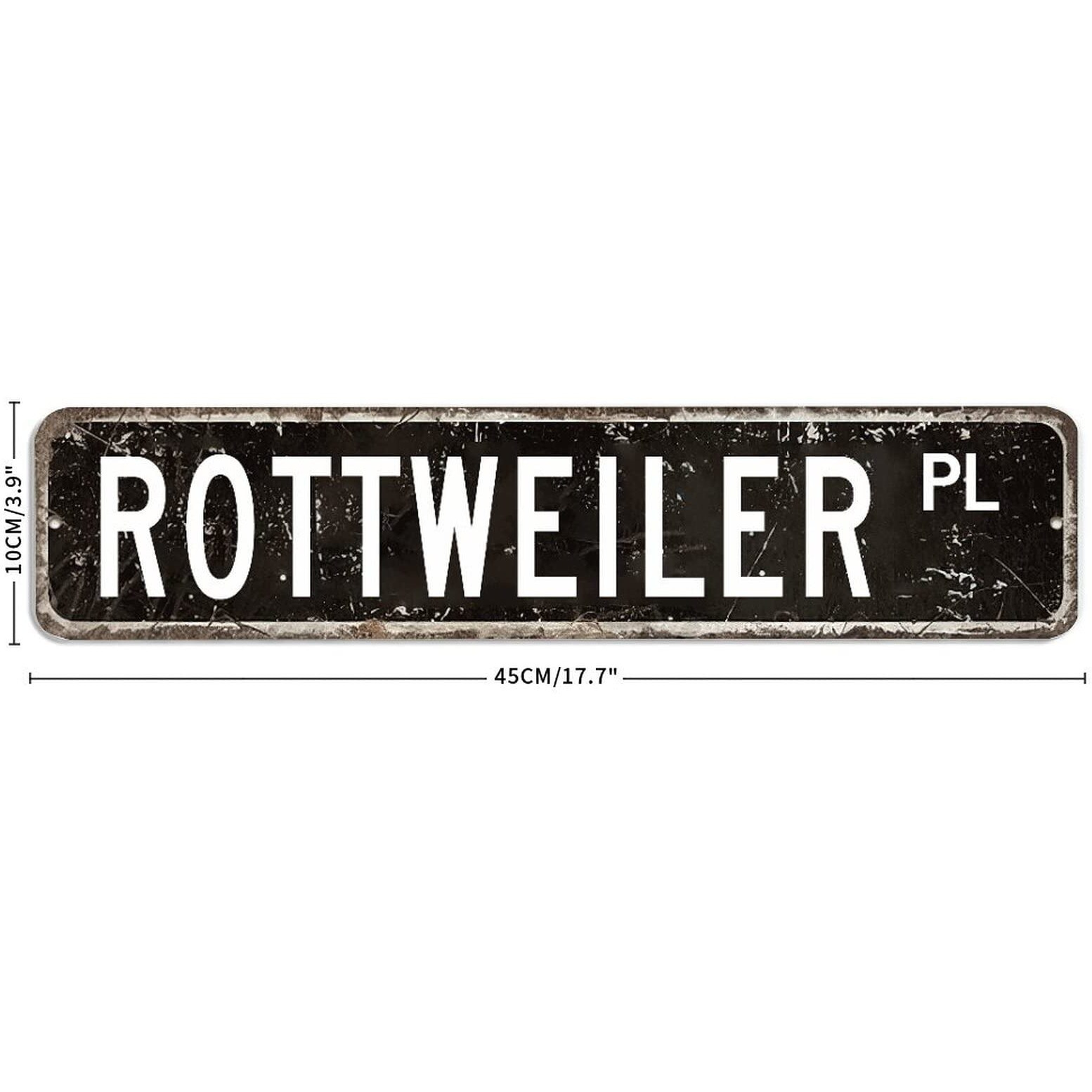 Godblessign Rottweiler Gift Sign Rottweiler Retro Metal Sign Dog Lover Gift Metal Signs Dog Mom Shabby Chic Aluminum Metal Signs Front Door Porch Decor Custom Street Sign Vintage Wall Art Plaque
