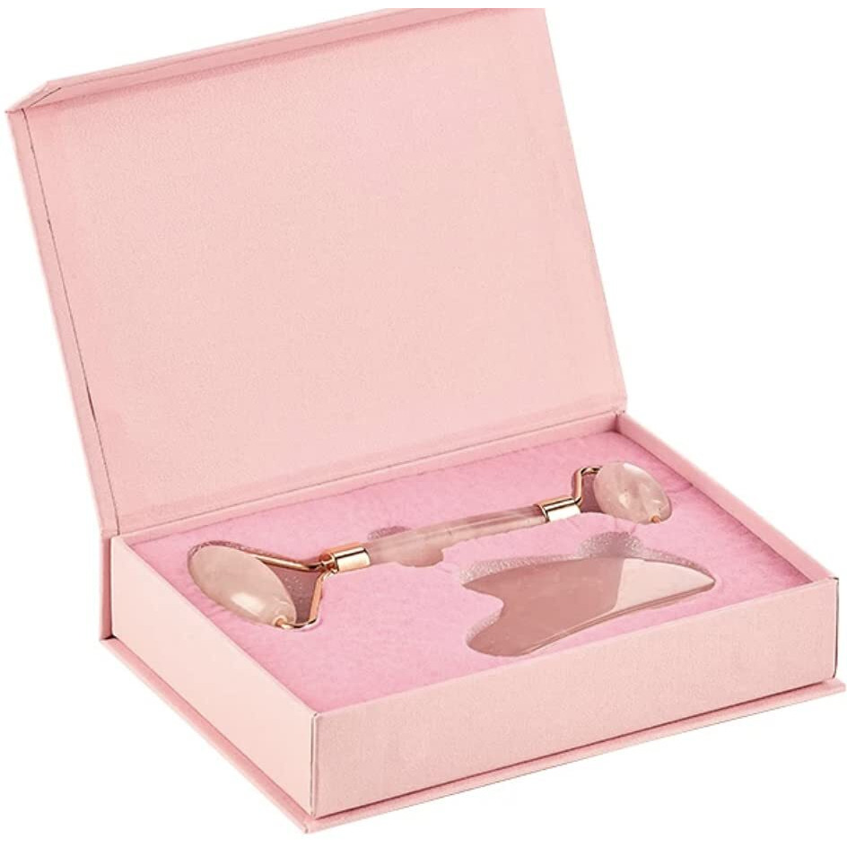 Face Roller Skin Care - Jade Roller Gua Sha Set  Rose Quartz Face Roller | Ultimate Facial Skin Care Products & Beauty Products Tools | Jade Facial Roller For Face And Eye Massager