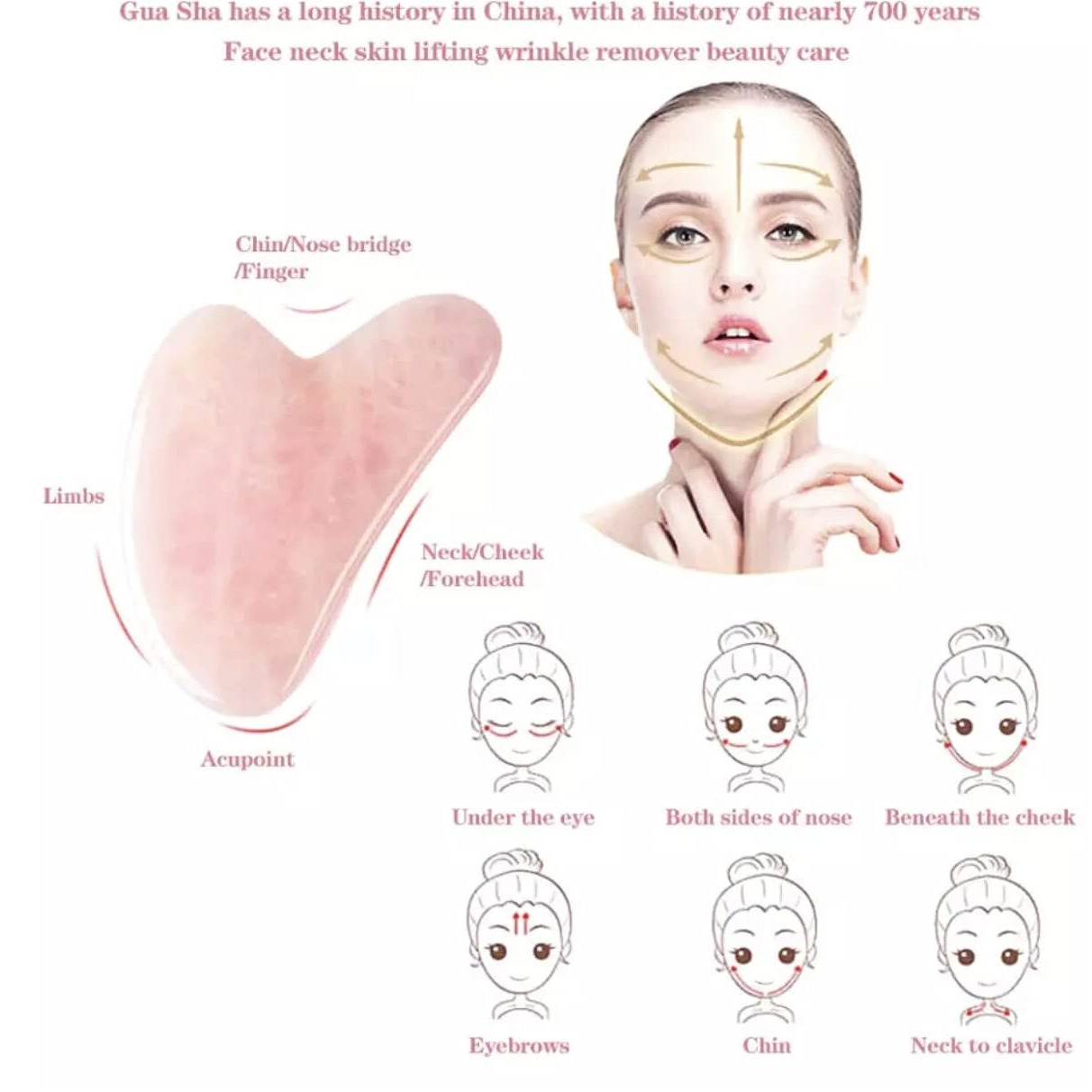 Face Roller Skin Care - Jade Roller Gua Sha Set  Rose Quartz Face Roller | Ultimate Facial Skin Care Products & Beauty Products Tools | Jade Facial Roller For Face And Eye Massager
