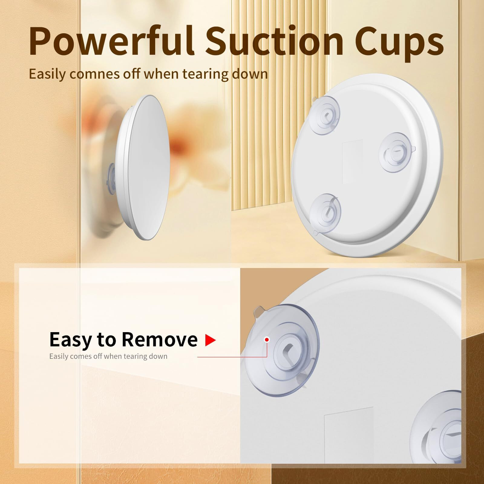 Suupvaor 10X Magnifying Mirror With 3 Suction Cups  Large 6Inch Magnified Mirror 10X Travel Round Makeup Mirror With High Magnification  Make Up Mirror With Tweezers Sets