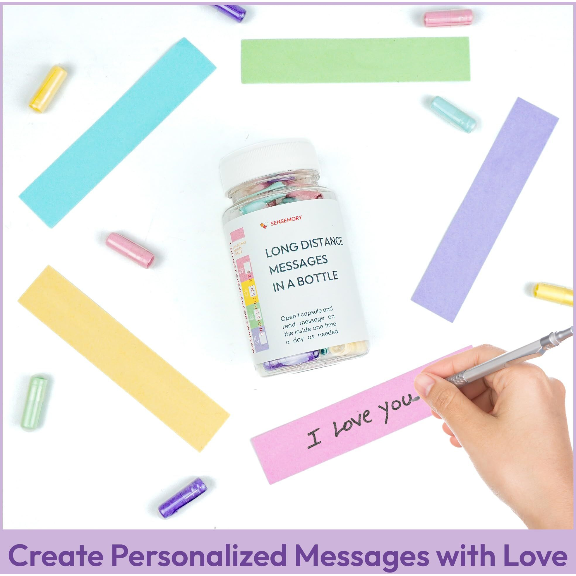 Love Capsules Messages In A Bottle  Love Letters Long Distance Relationships Gifts (50+)  Mother's Day Gifts For Wife  Husband  Boyfriend  Engaged Gifts For Couples (Long Distance (Blank))