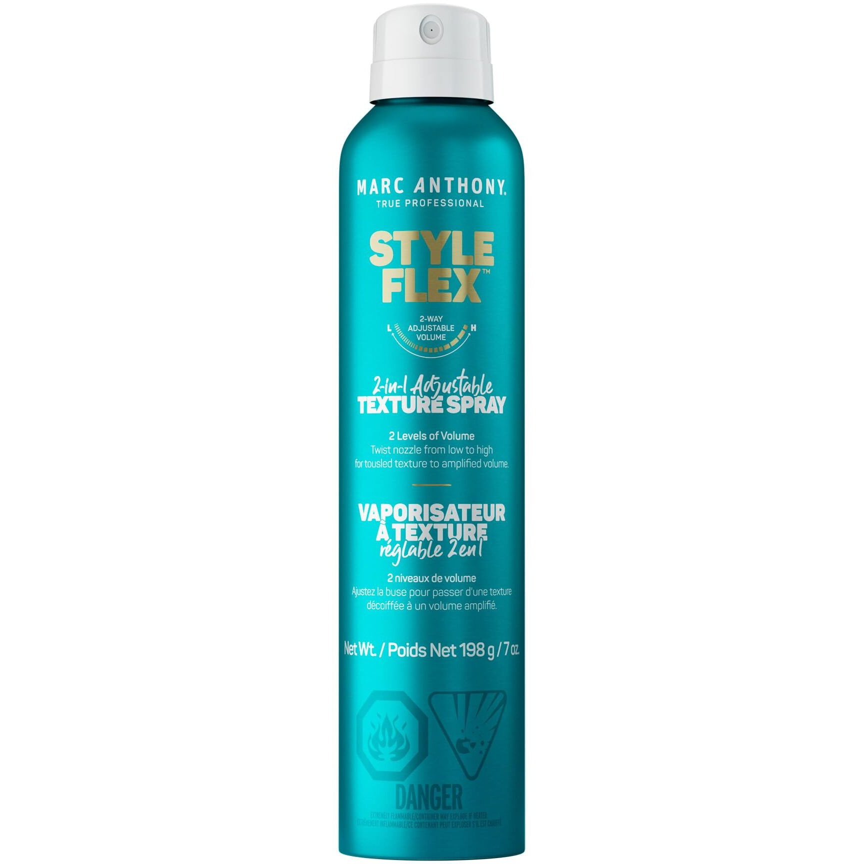 Marc Anthony Texture Hair Spray For Women & Men  Style Flex 2-In-1 Adjustable Texture Hairspray - Low To Extra Hold Styling Spray For Soft  Defined  Thicker & Fuller-Looking Hair Style  7 Oz