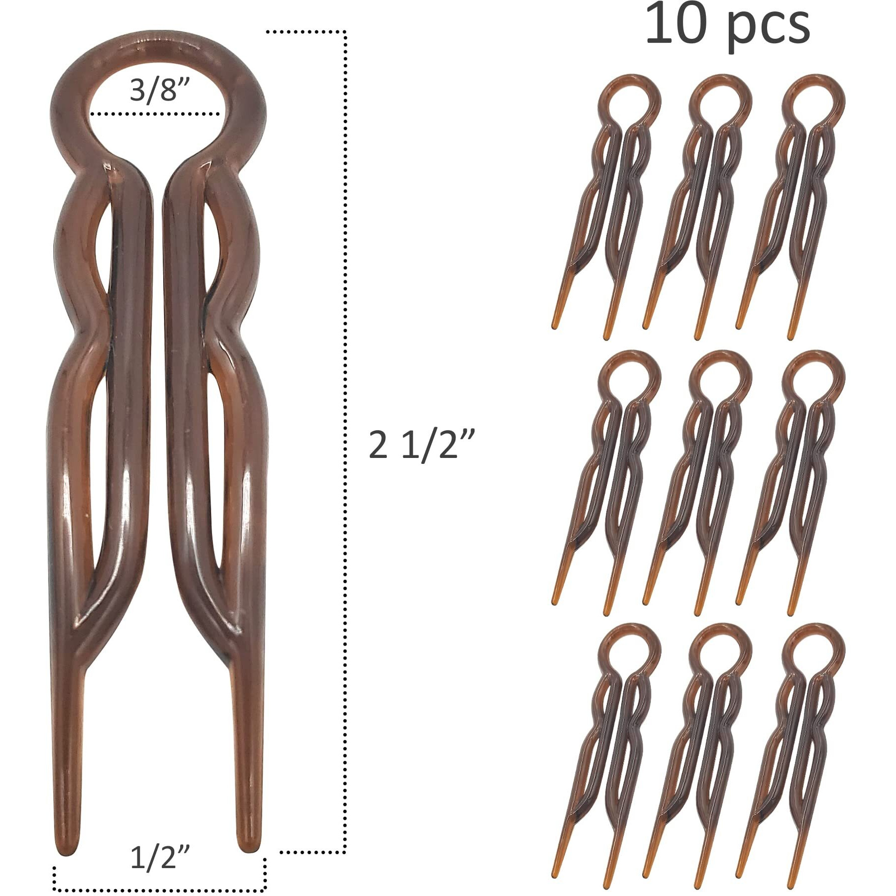 Good Hair Days Hair Pins - Plastic  U-Shaped Magic Grip Hairpins  Strong Durable Pins For Fine  Thick & Long Hair  Hair Styling Accessories  Set Of 20 (Crystal)