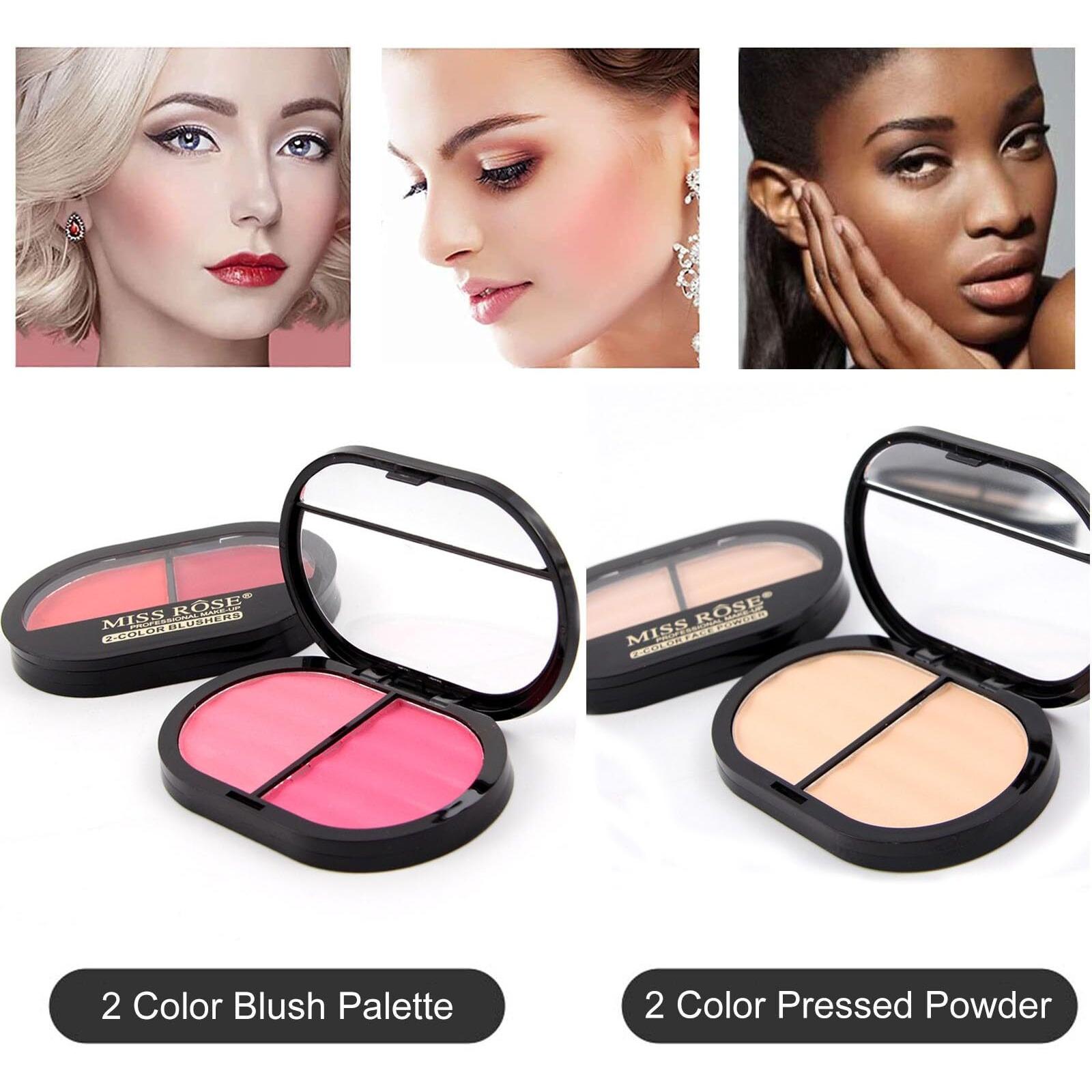 Aolikoko All In One Makeup Kit For Women - Full Professional Kit With Pressed Powder  Blush  Eyeliner  Eyeshadow  Mascara  Lip Gloss And Lipstick (Pink)