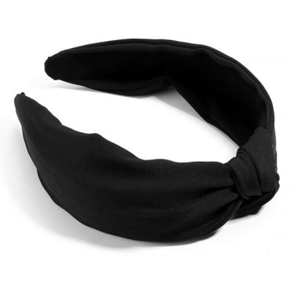 Etercycle 2Pcs Headbands For Women  Bow Knotted Wide Headband  Yoga Hair Band Fashion Elastic Hair Accessories For Women (Black  Leopard)