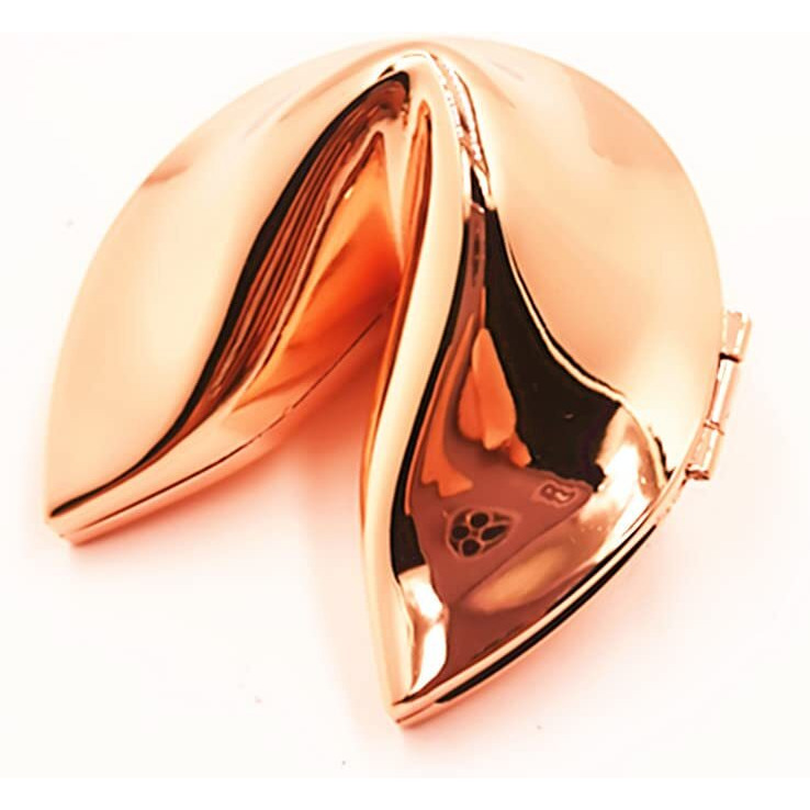 Ya.X Metal Fortune Cookie Box With Your Personalized Fortune Cookie Paper Message Included Inside  Perfect Wedding  Bridal Shower  House Warming Gift For Men Or Women(2.75In) (Rose Gold)