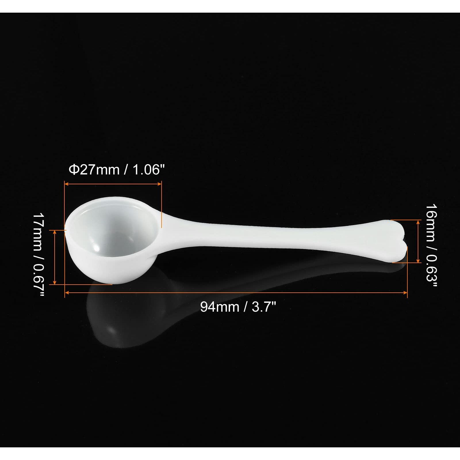Meccanixity Micro Spoons 3 Gram Measuring Scoop Plastic Round Bottom Mini Spoon For Home Kitchen Powder Measurement Baking 15Pcs