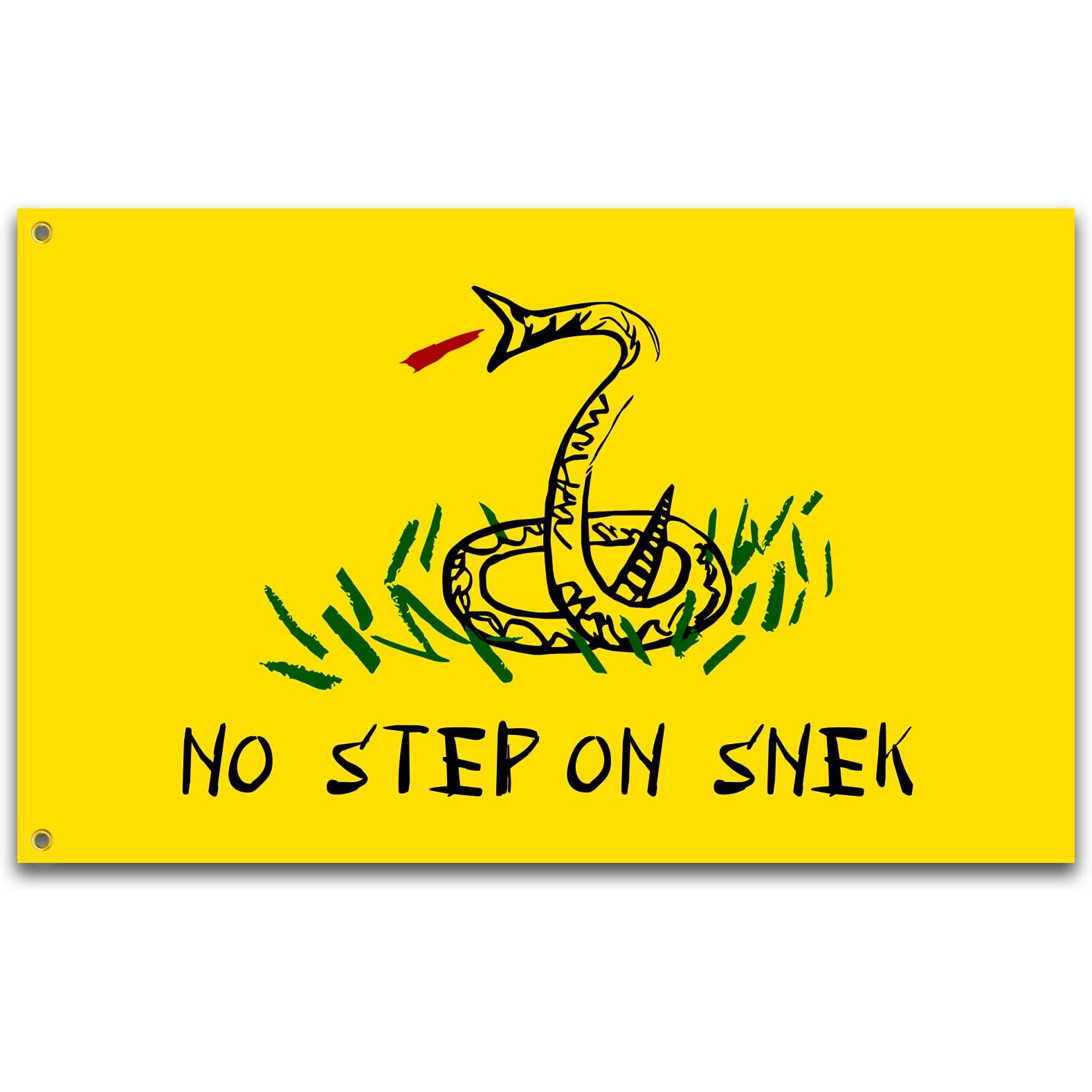 No Step On Snek Flag 3X5 Ft Funny Man Cave Don'T Step On Snek Wall Banner For Room Teen Girls Indoor Outdoor Party Bedroom And College Dorm Wall Decor Tapestry Gifts